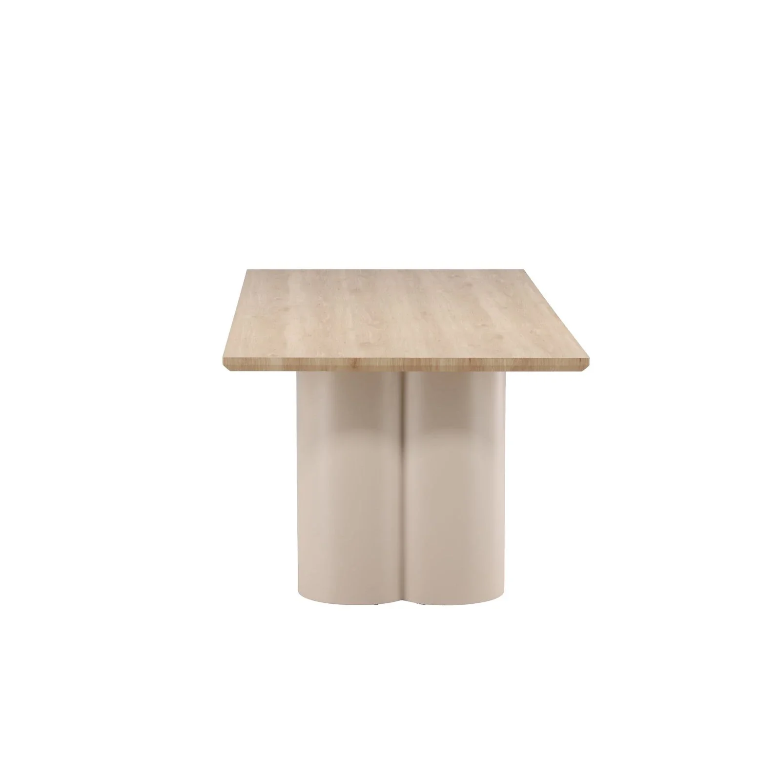 Olivia rechteckiger Esstisch Beige / Whitewash 100x210 cm - Image 10