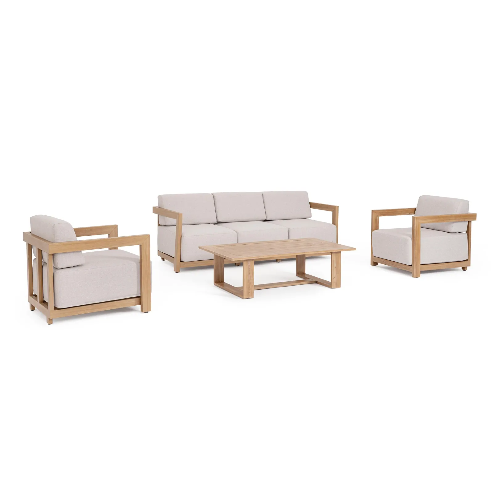 Gartenlounge Set 4er Set Theseus Natur