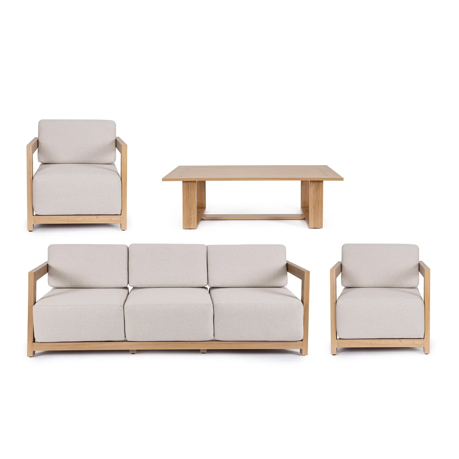 Gartenlounge Set 4er Set Theseus Natur - Image 10