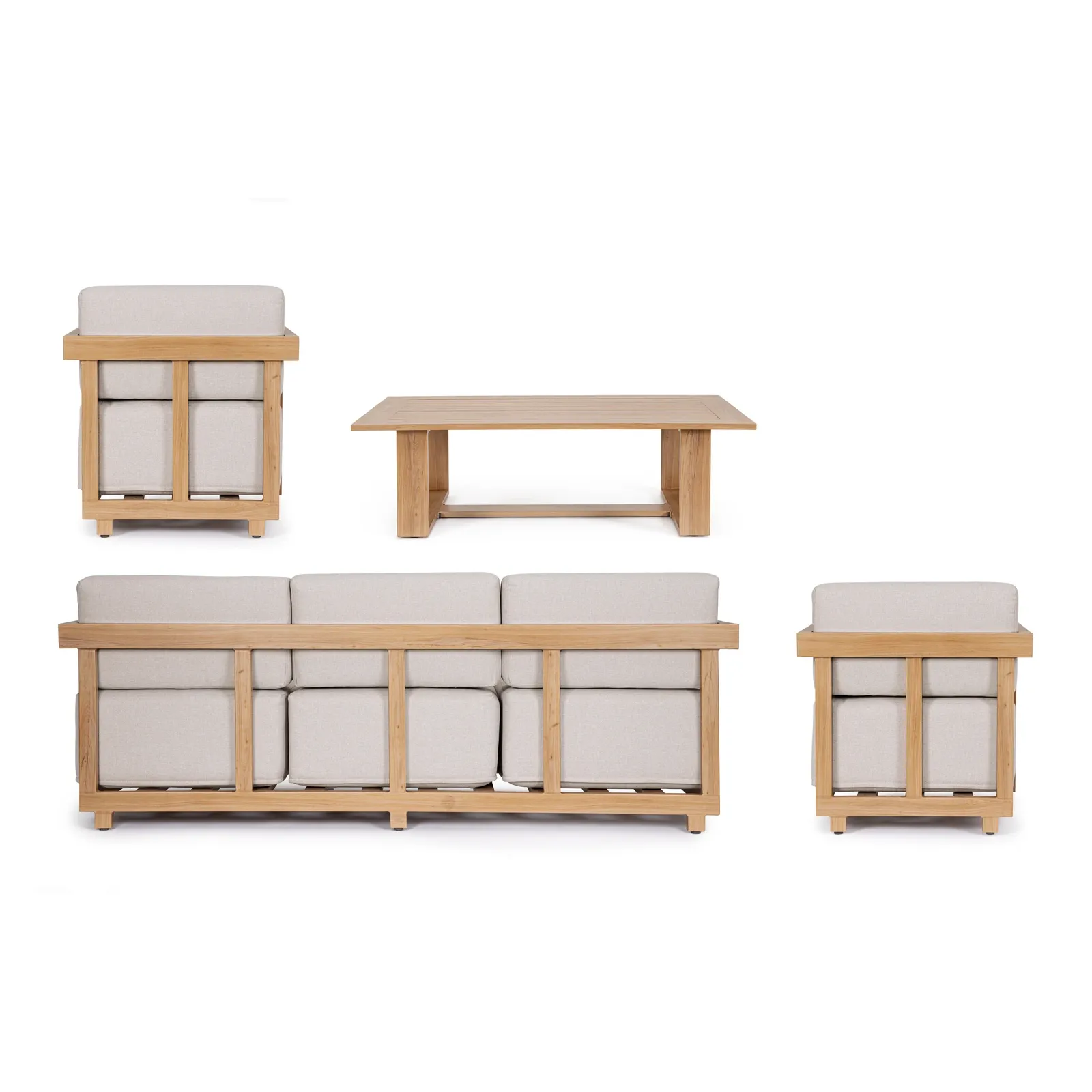 Gartenlounge Set 4er Set Theseus Natur - Image 13