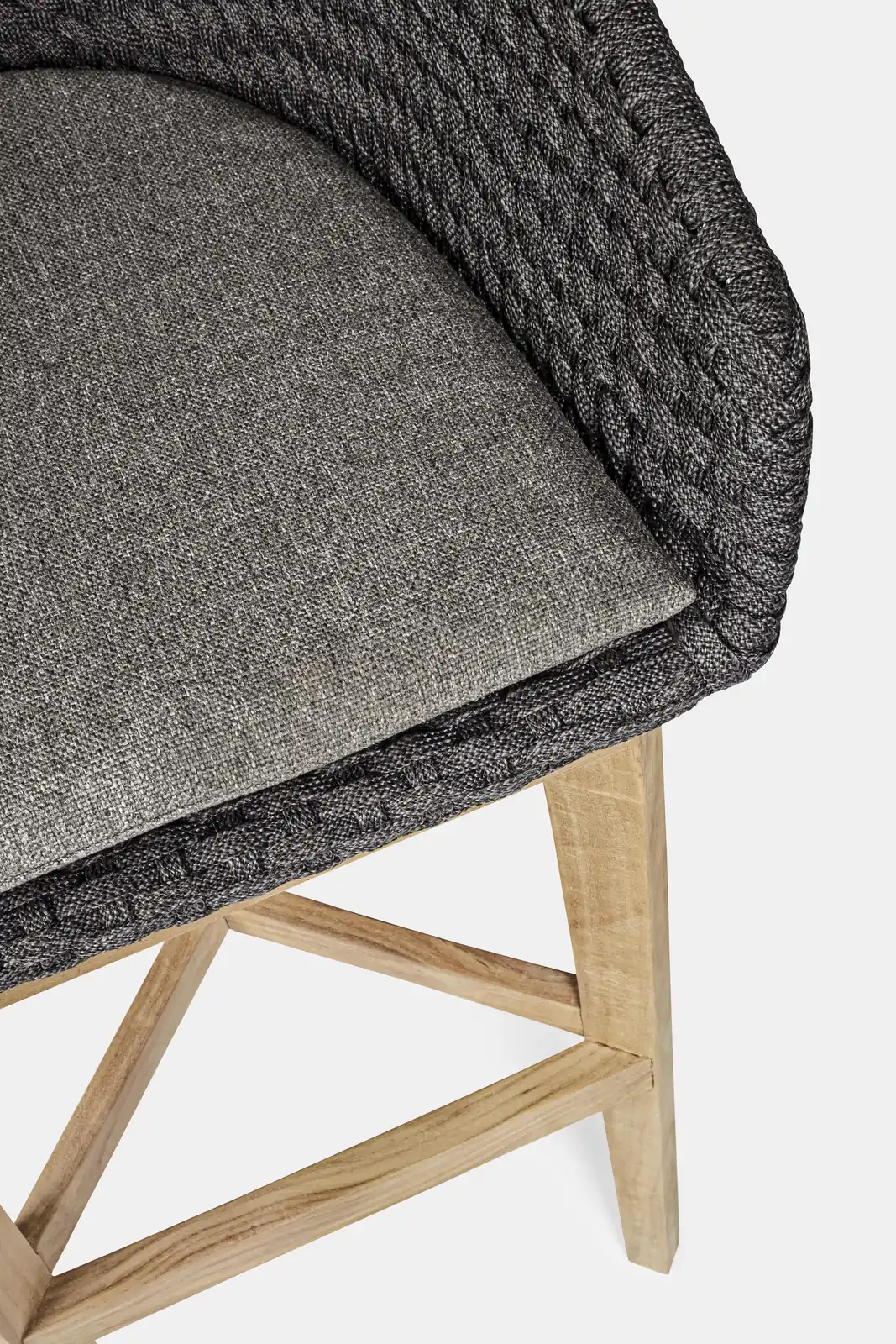 Outdoor Barhocker Coachella mit Kissen Anthrazit - Image 7