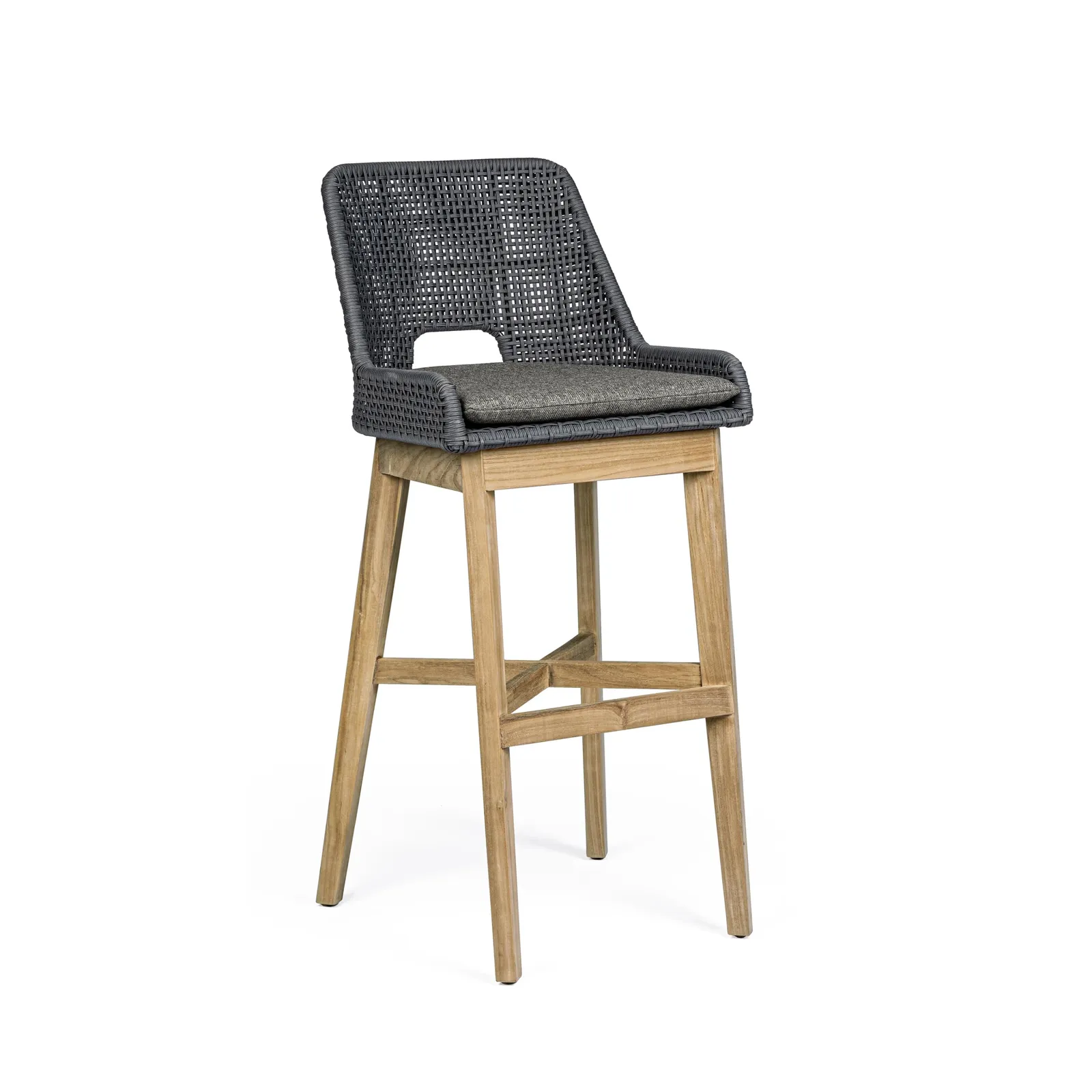 Outdoor Barhocker Hesperia mit Kissen Slate