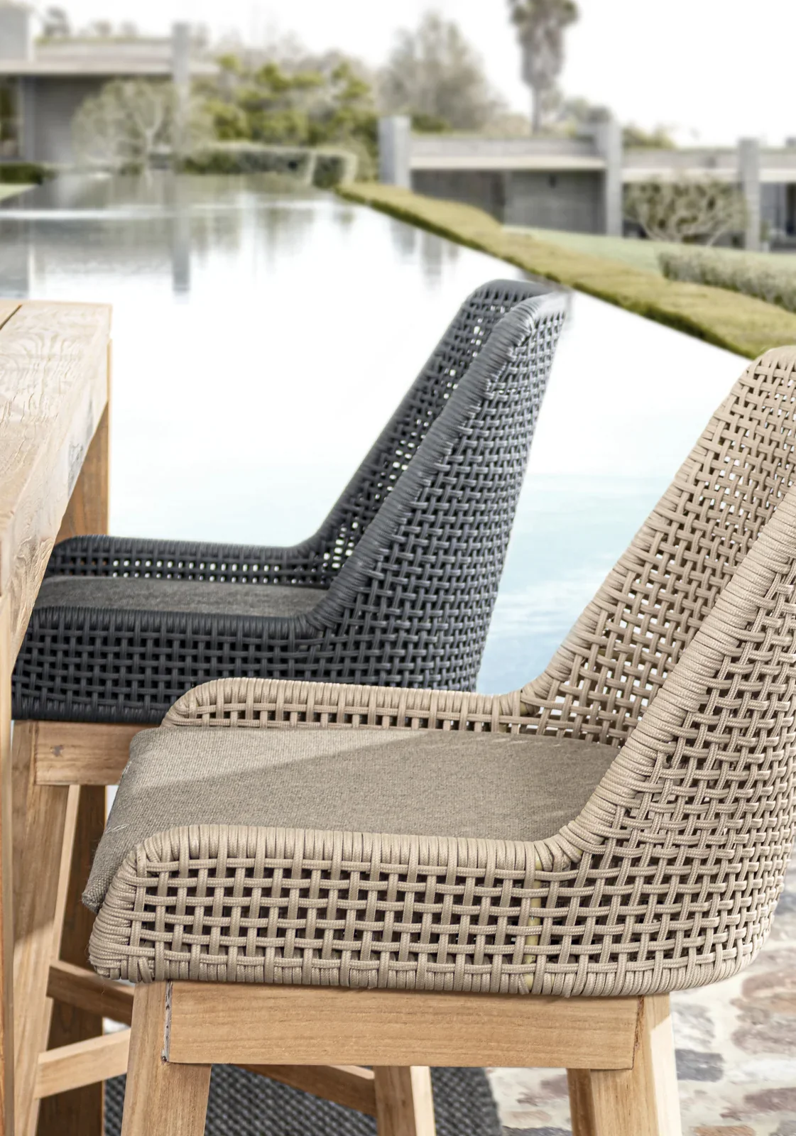 Outdoor Barhocker Hesperia mit Kissen Slate - Image 2