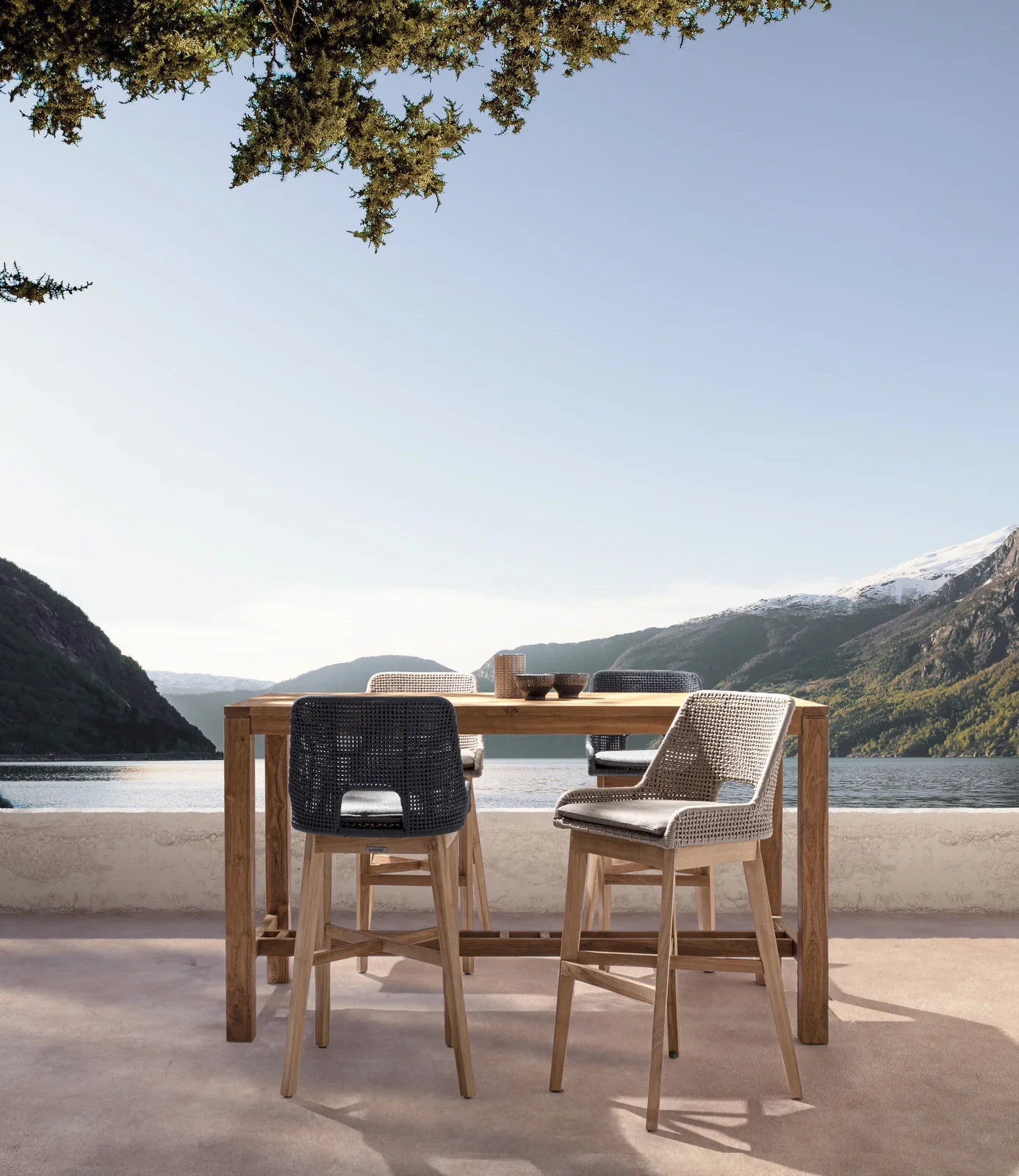 Outdoor Barhocker Hesperia mit Kissen Slate - Image 3