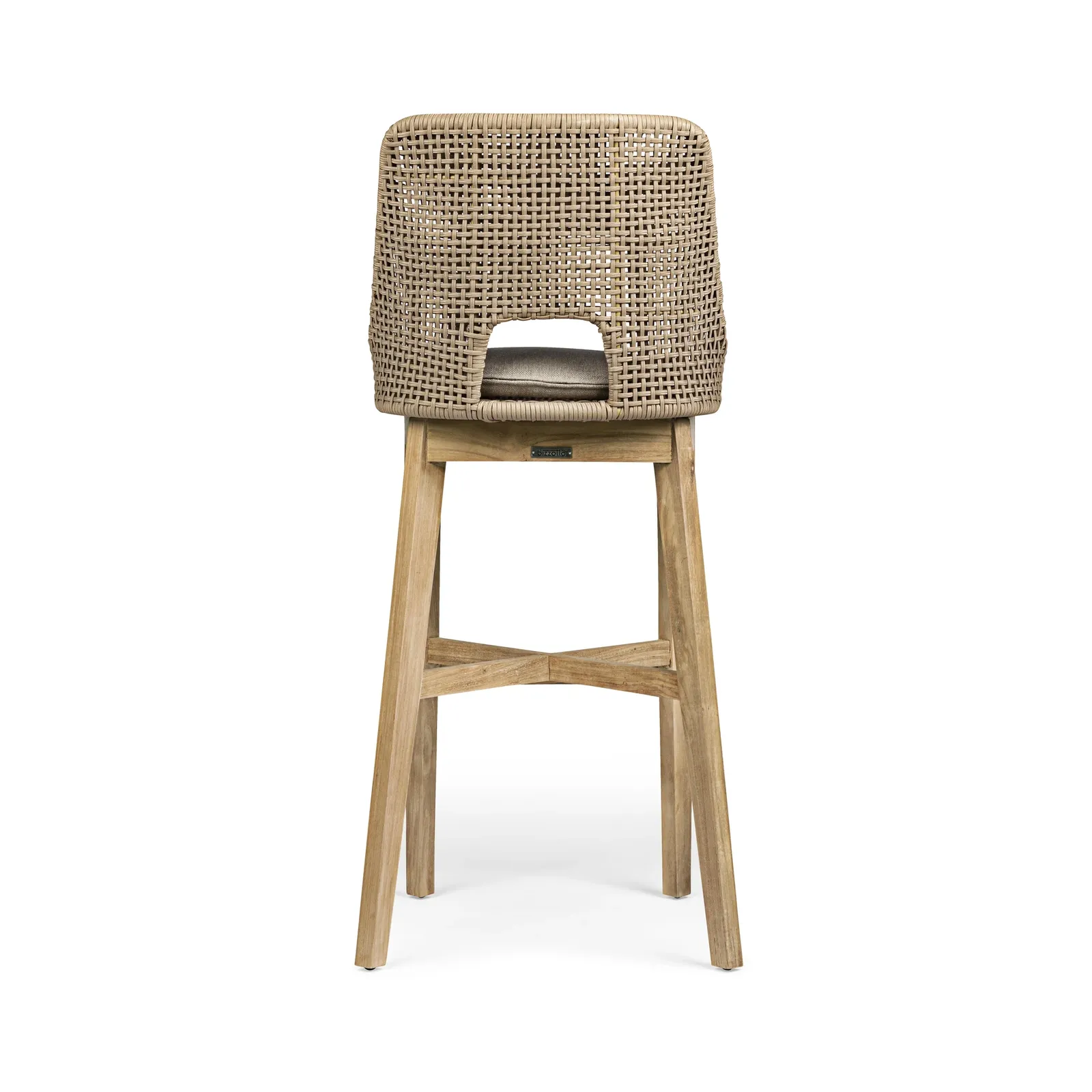 Outdoor Barhocker Hesperia mit Kissen Taupe - Image 10