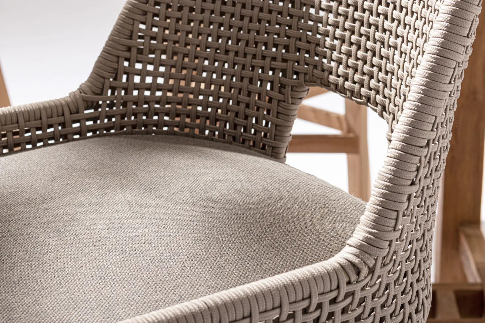 Outdoor Barhocker Hesperia mit Kissen Taupe - Image 4