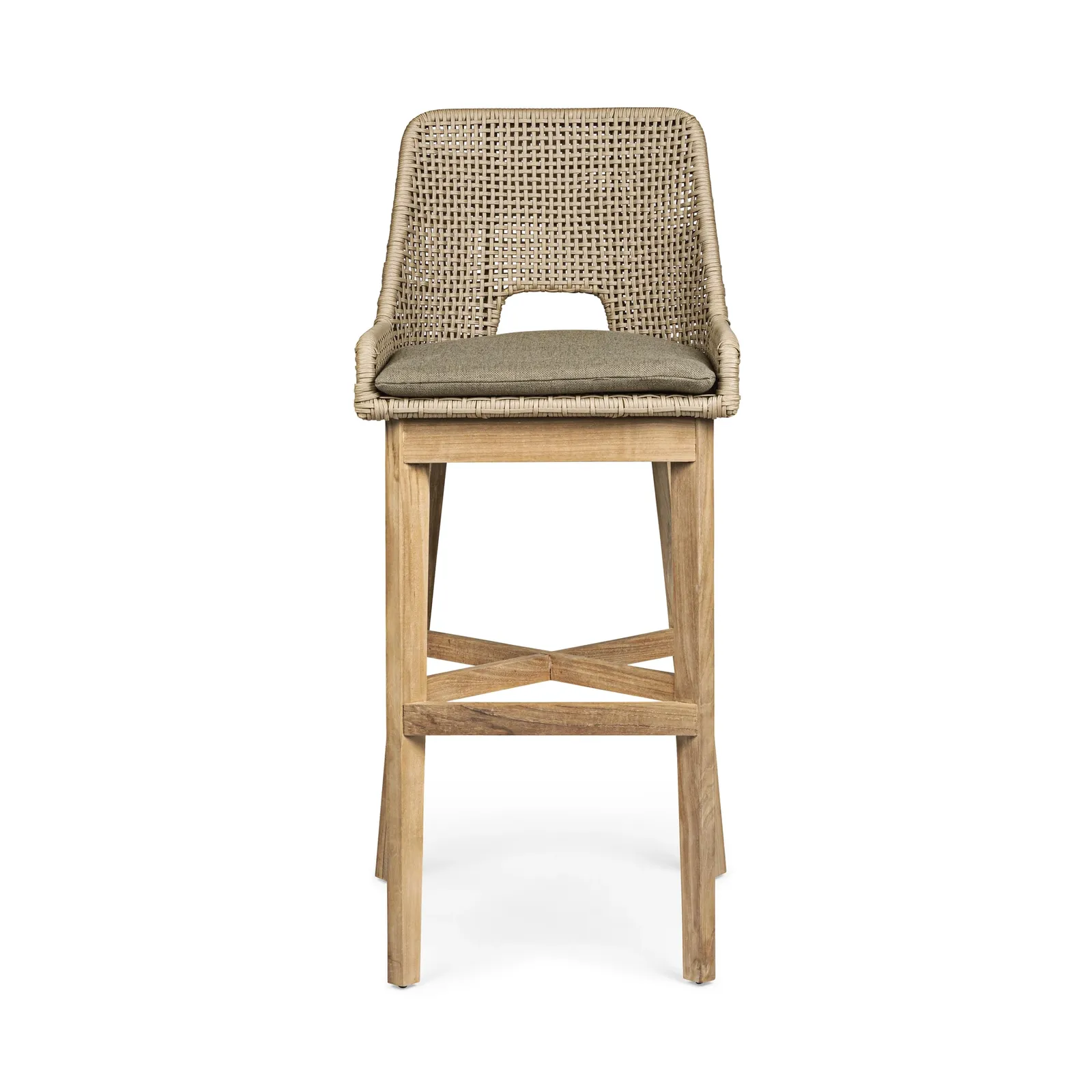 Outdoor Barhocker Hesperia mit Kissen Taupe - Image 6