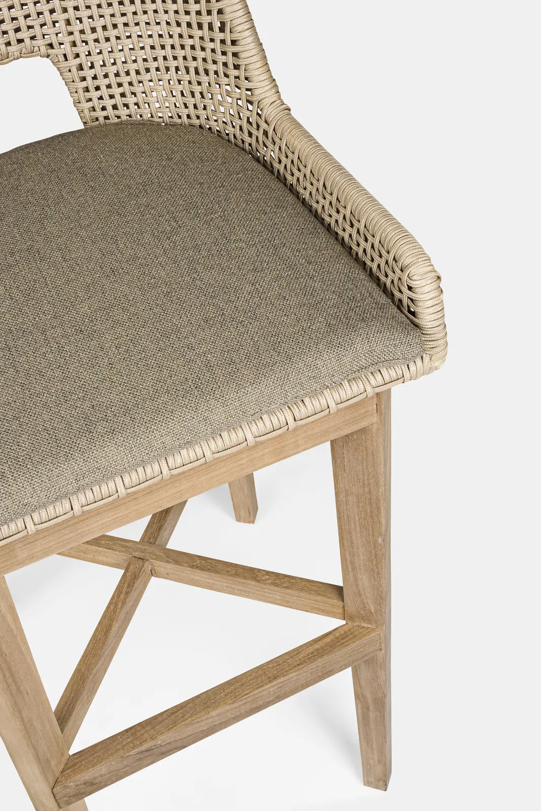 Outdoor Barhocker Hesperia mit Kissen Taupe - Image 7