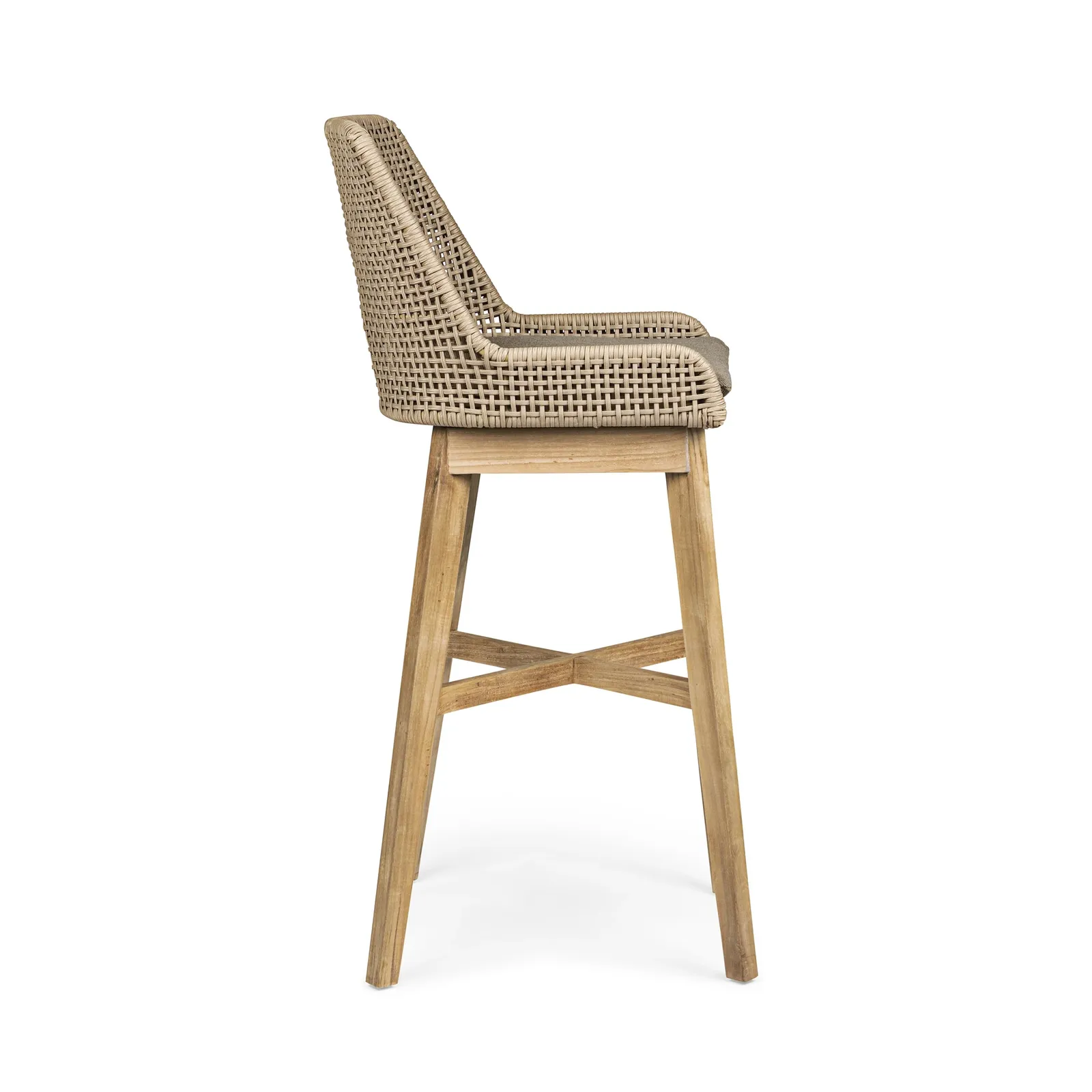 Outdoor Barhocker Hesperia mit Kissen Taupe - Image 8