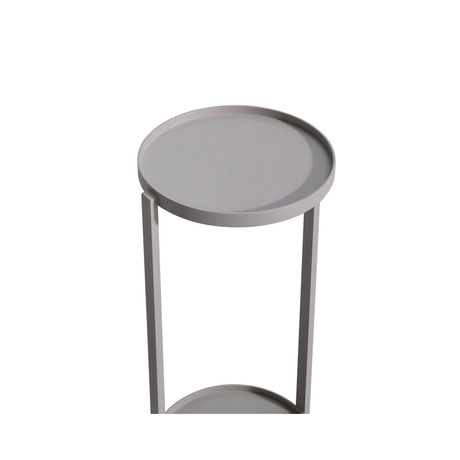 Outdoor Beistelltisch Reed aus Aluminium in light beige, 25,5x23,5x55 cm - Image 3