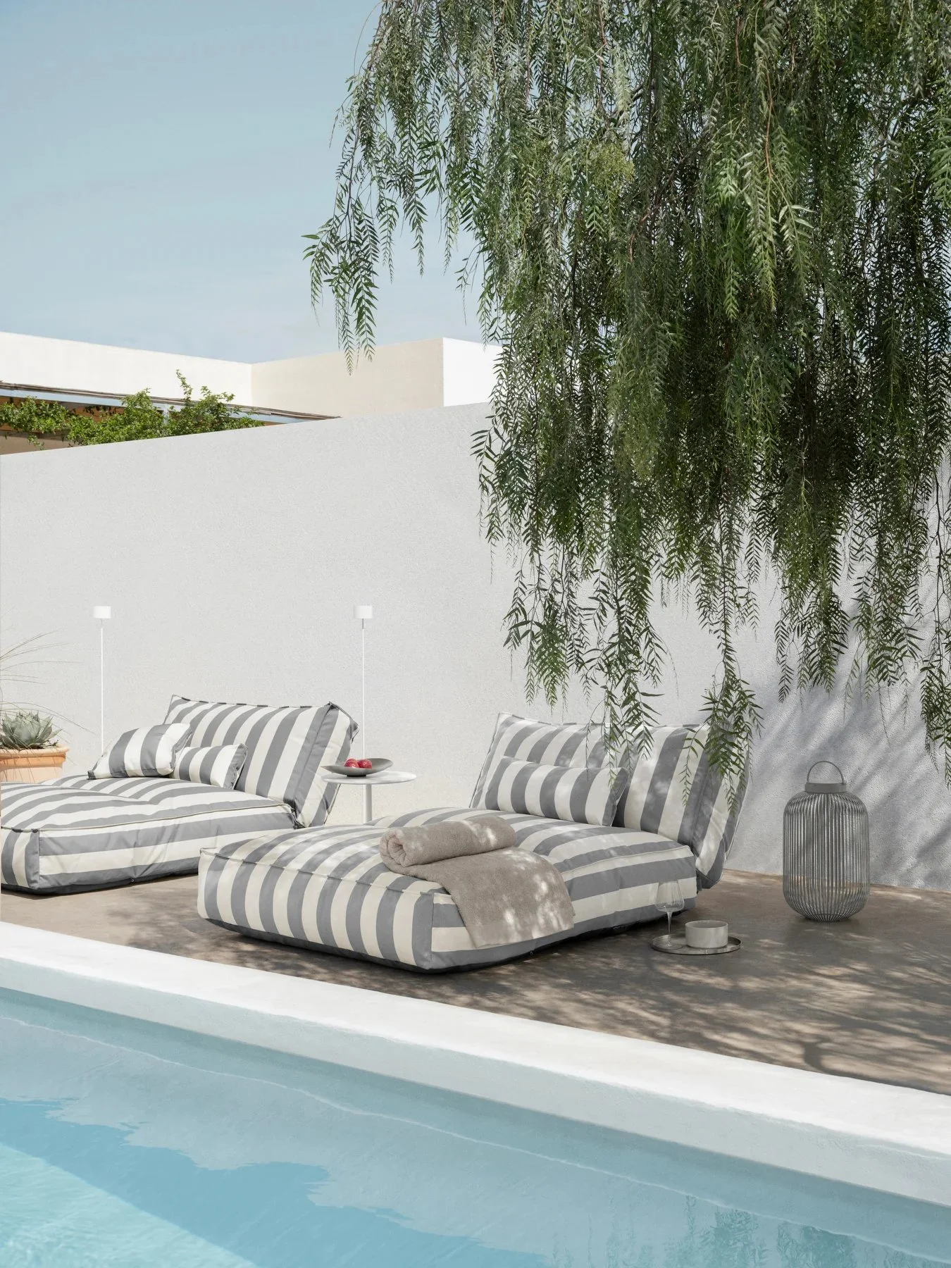 Outdoor-Bett - STAY - gestreift, 120x190 cm - Image 5