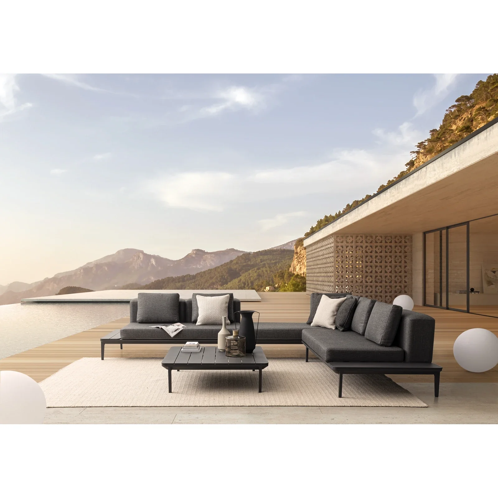 Garten Couchtisch 99x99 Anthrazit WG21 Matrix - Image 3