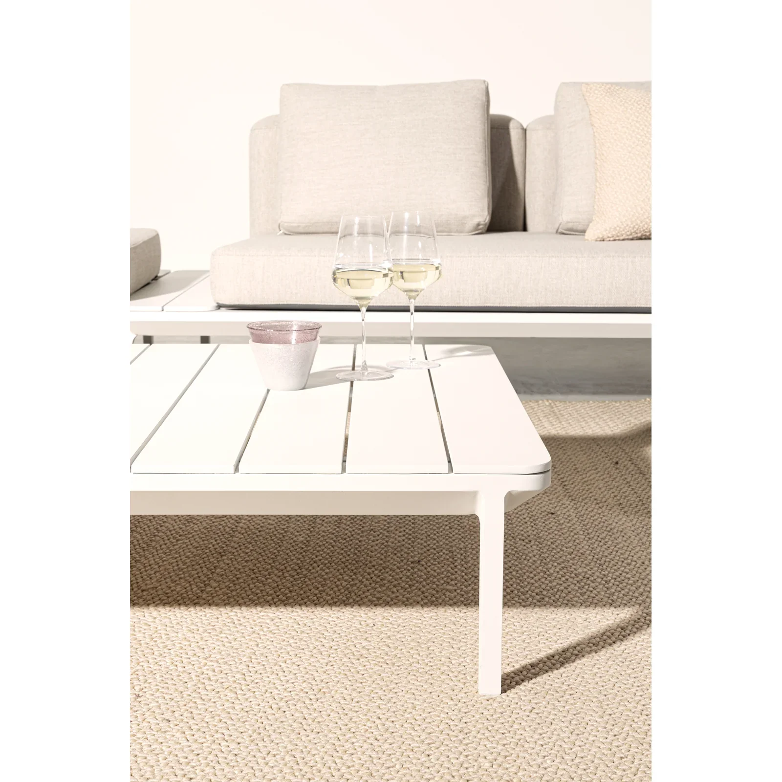 Garten Couchtisch 99x99x33 Weiß WG20 Matrix - Image 2