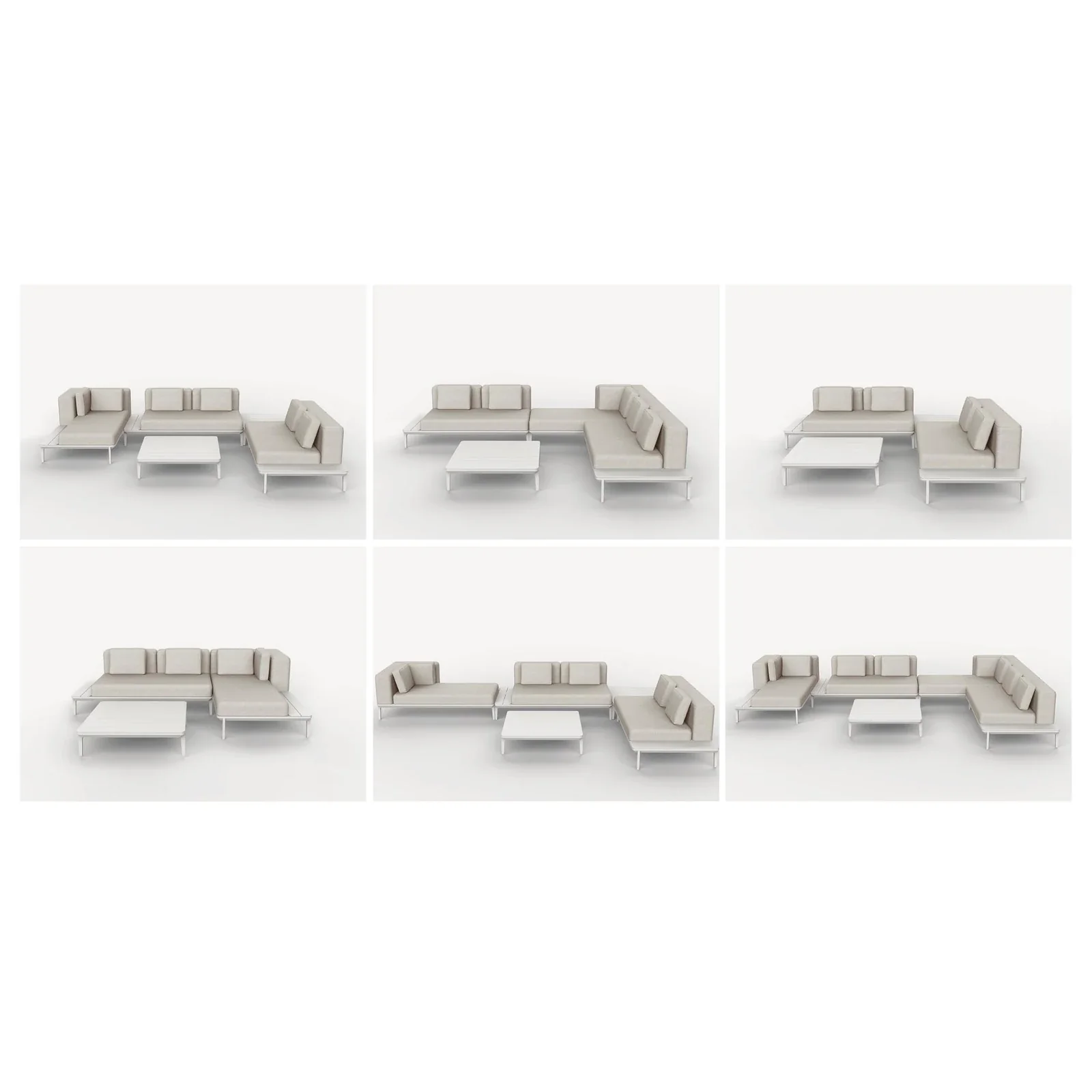 Garten Couchtisch 99x99x33 Weiß WG20 Matrix - Image 8