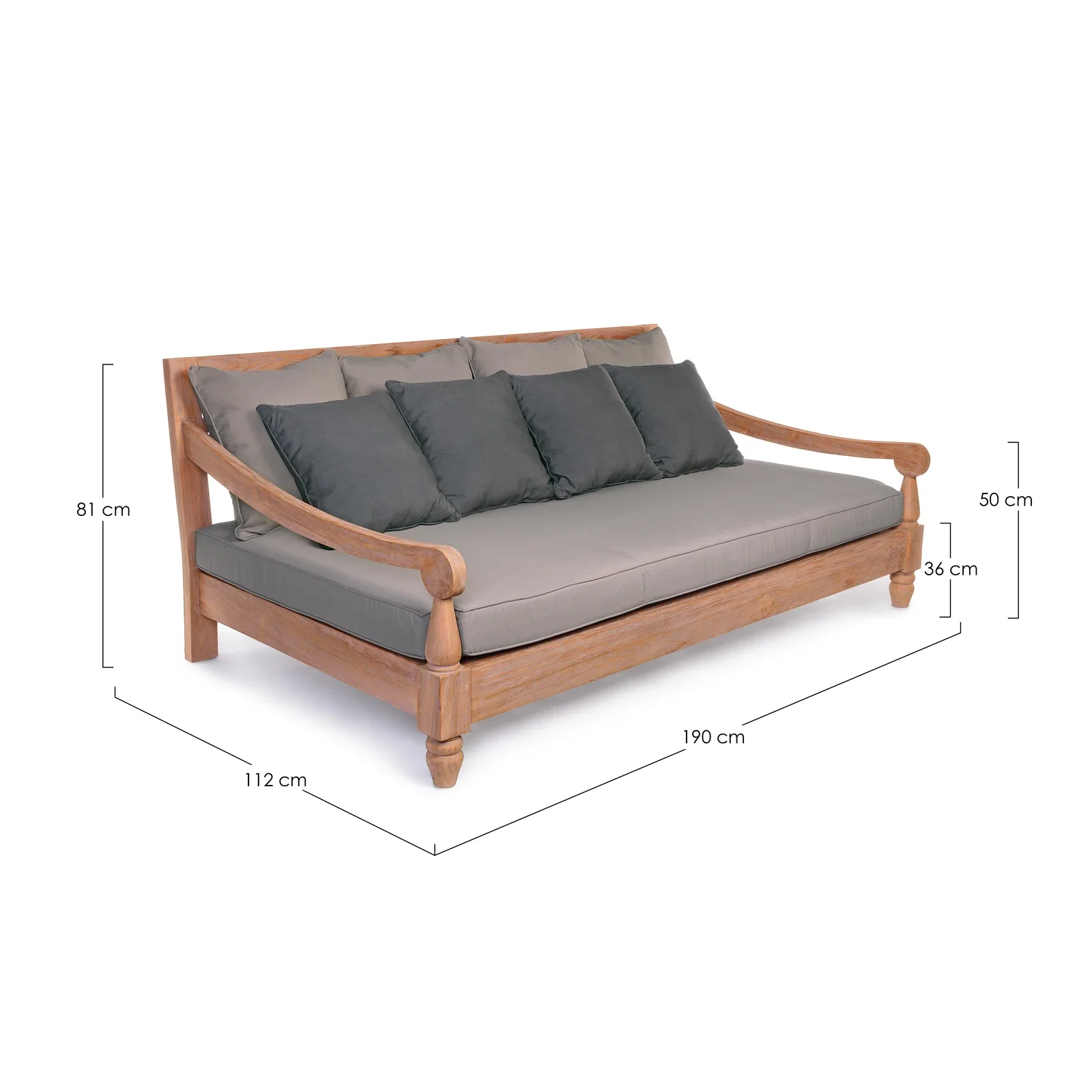 Outdoor Daybed mit Kissen Bali - FSC - Image 6