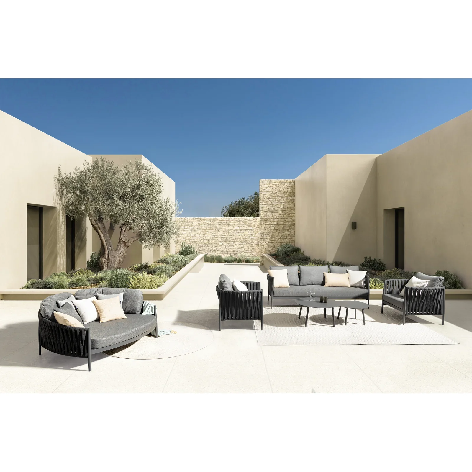 Outdoor Daybed mit Kissen Jacinta Anthrazit WG21 - Image 3