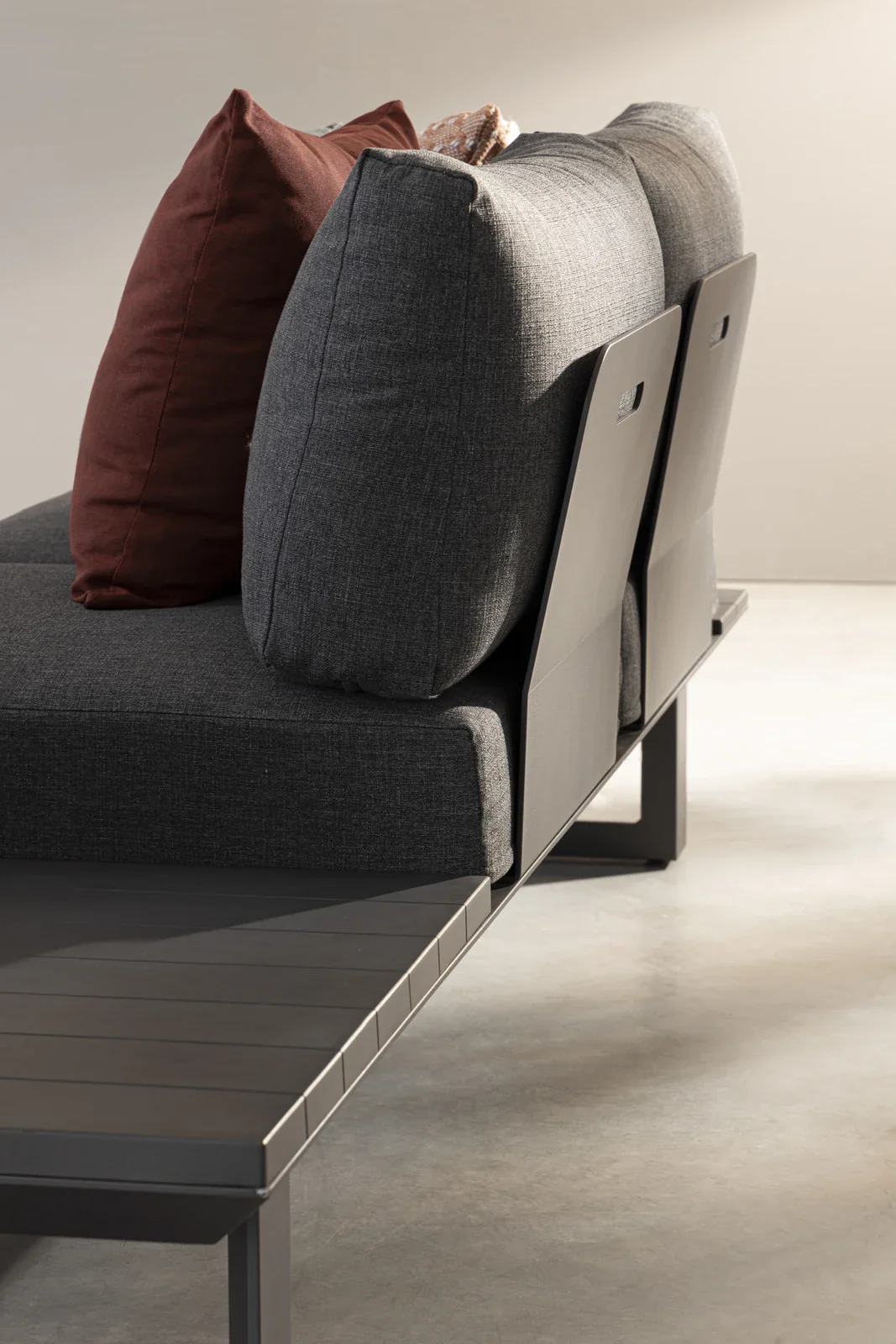 Gartenlounge Eck-Sitzgruppe mit Kissen Anthrazit CX23 Konnor - Image 3