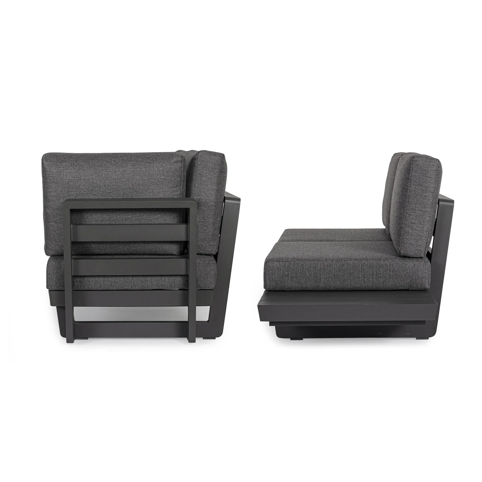 Gartenlounge Set 2 Ecksitzgruppe mit Kissen Anthrazit WG21 Infinity - Image 12