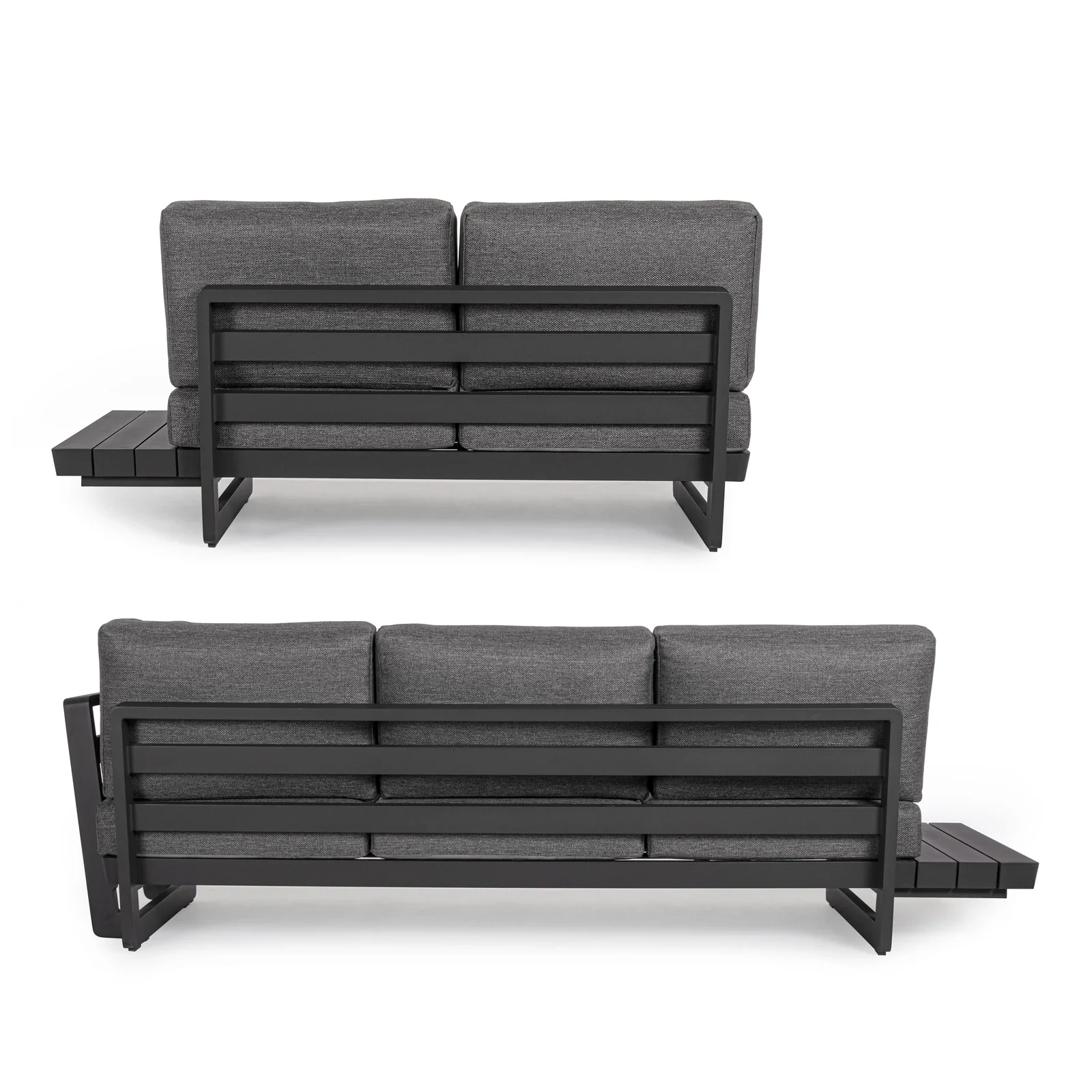 Gartenlounge Set 2 Ecksitzgruppe mit Kissen Anthrazit WG21 Infinity - Image 14