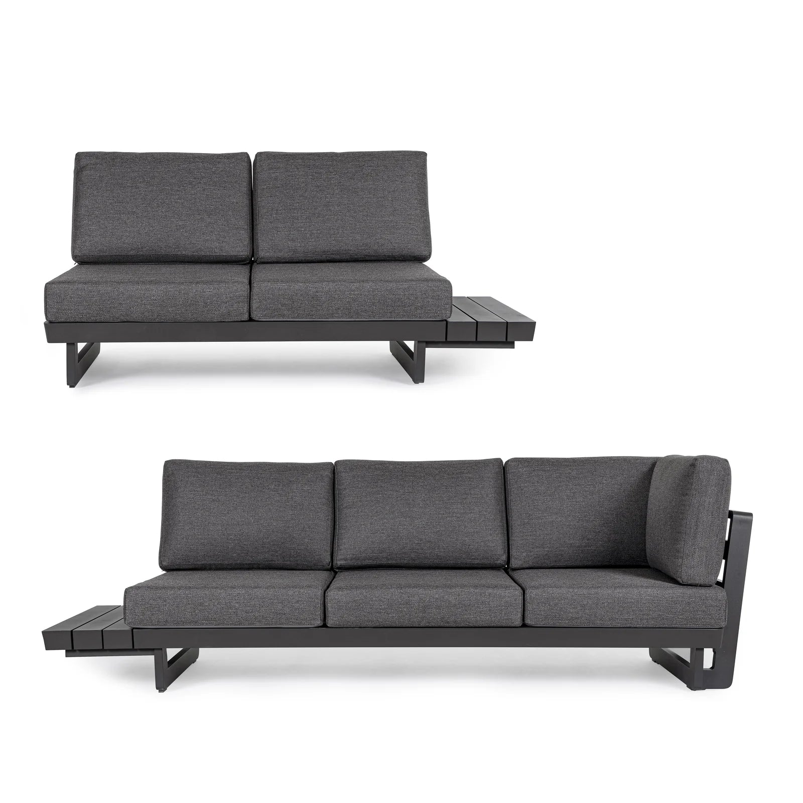 Gartenlounge Set 2 Ecksitzgruppe mit Kissen Anthrazit WG21 Infinity - Image 7