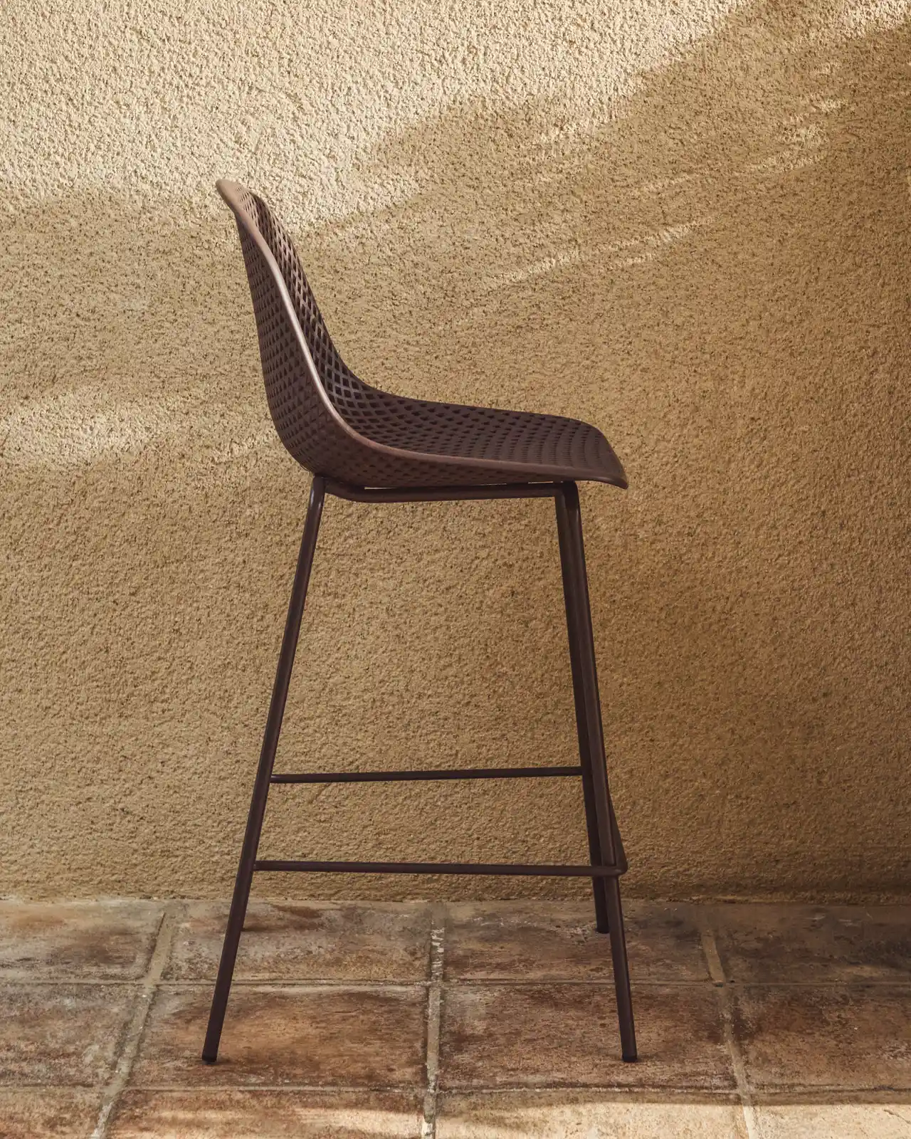Outdoor-Hocker Quinby in Braun, 65 cm - Image 2