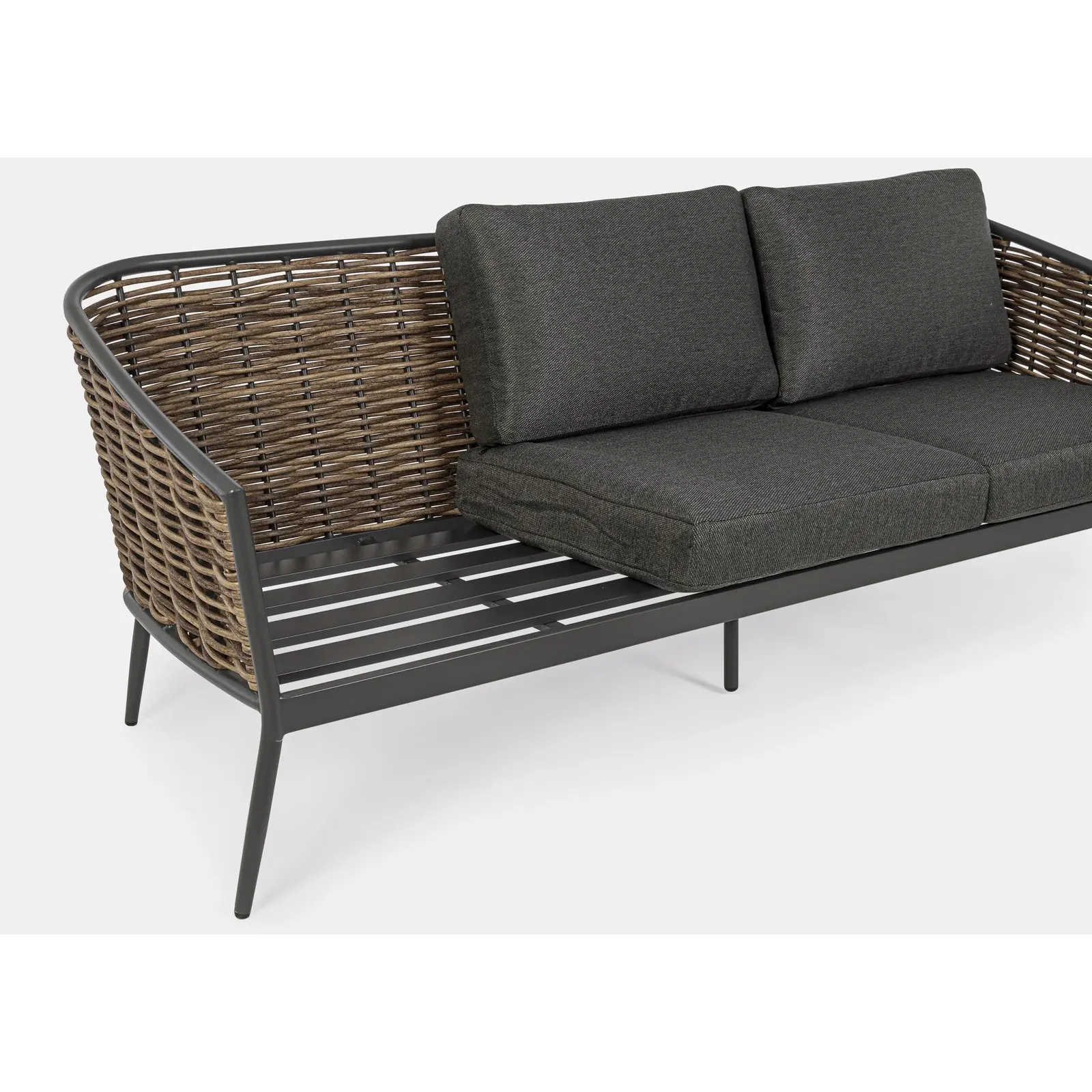 Gartenlounge Set 3er Set Maribela Anthrazit mit Kissen YK13 - Image 13