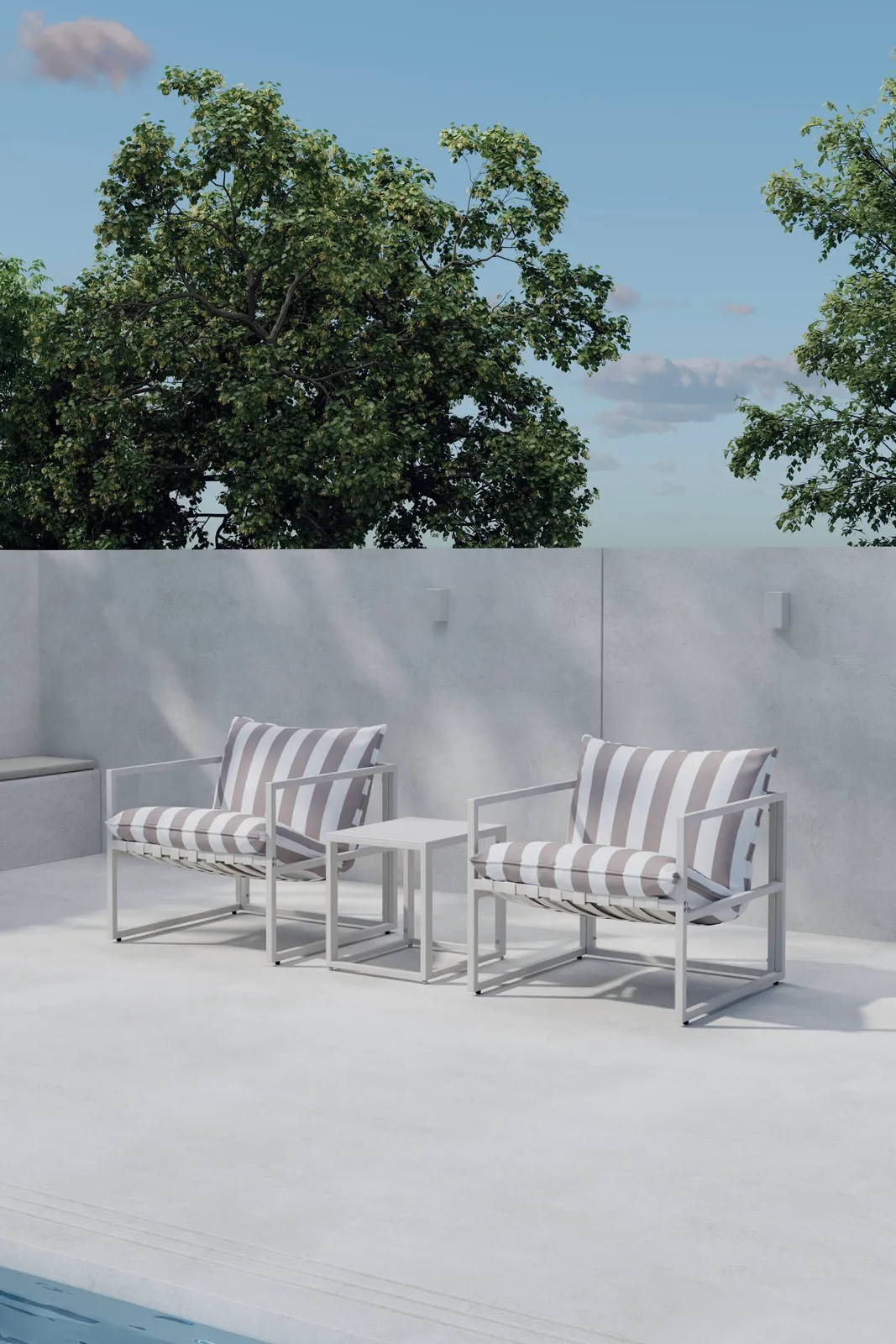 Outdoor Lounge-Set Messina aus Stahl - Image 2