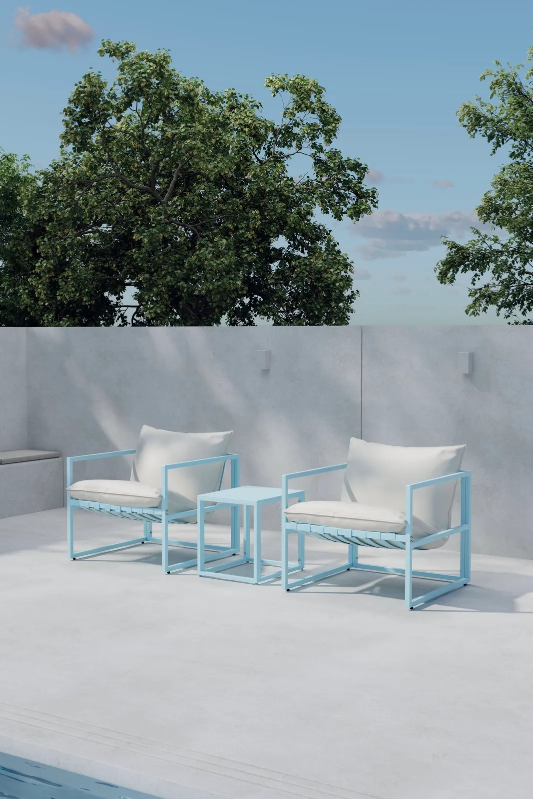 Outdoor Lounge-Set Messina aus Stahl - Image 6