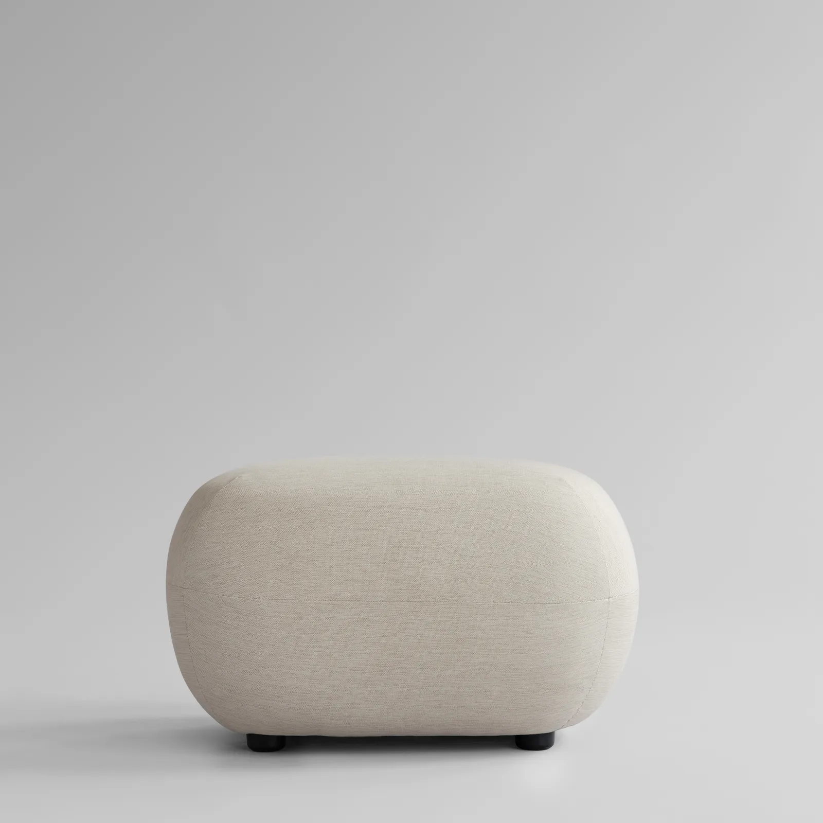 Outdoor Pouf Toe aus Sunproof Olefin in Warm Ash