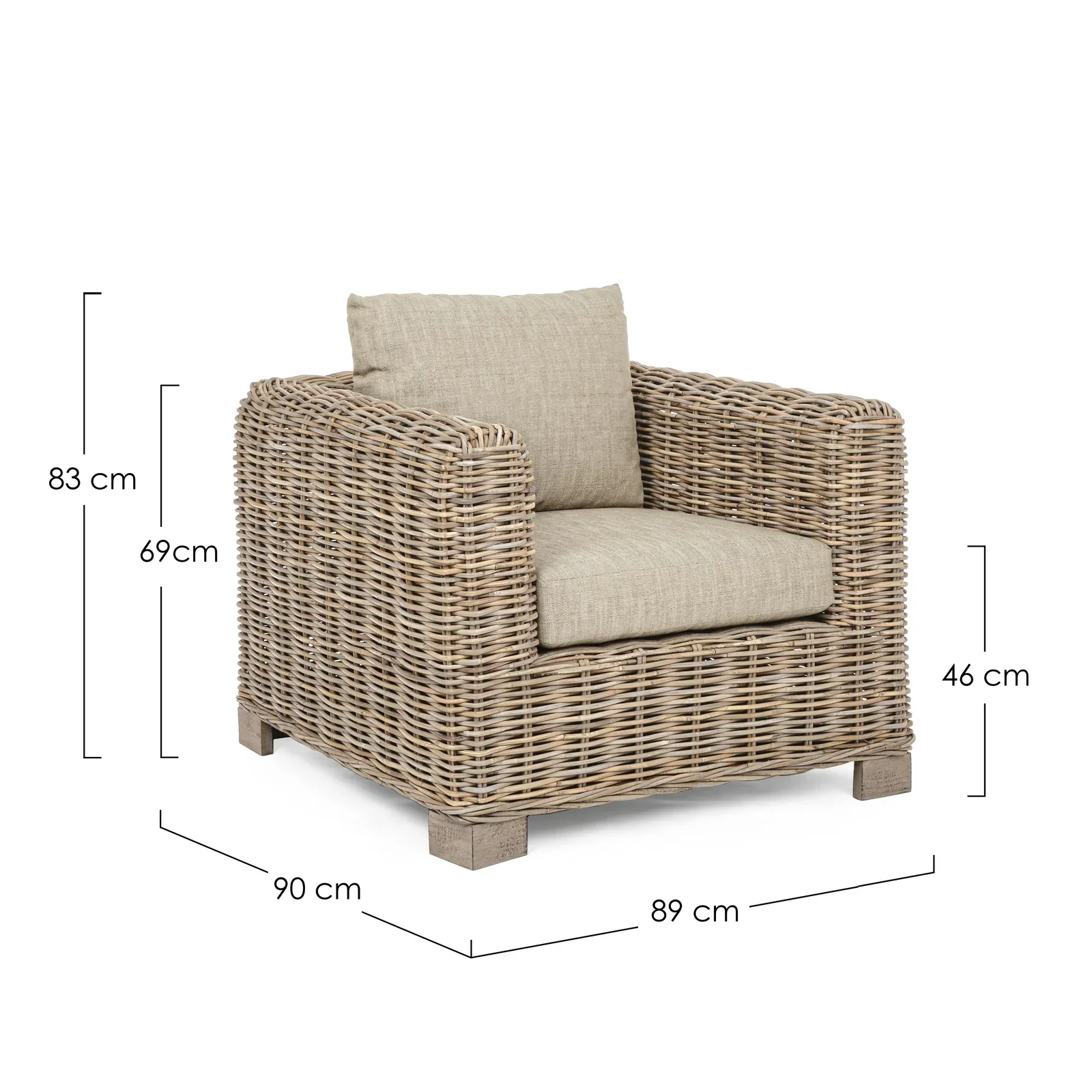 Outdoor Sessel mit Kissen Fortaleza - Image 4