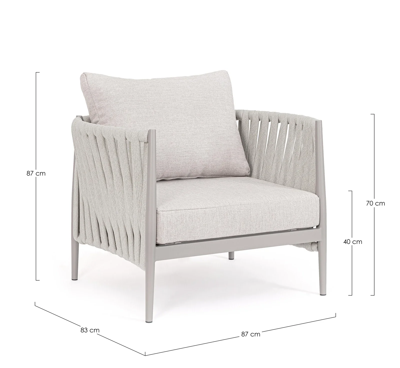 Outdoor Sessel mit Kissen Jacinta Moon WG24 - Image 4