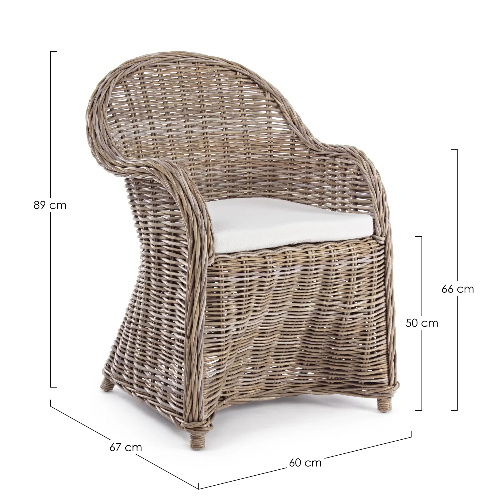 Outdoor Sessel mit Kissen Martin New Natural - Image 4