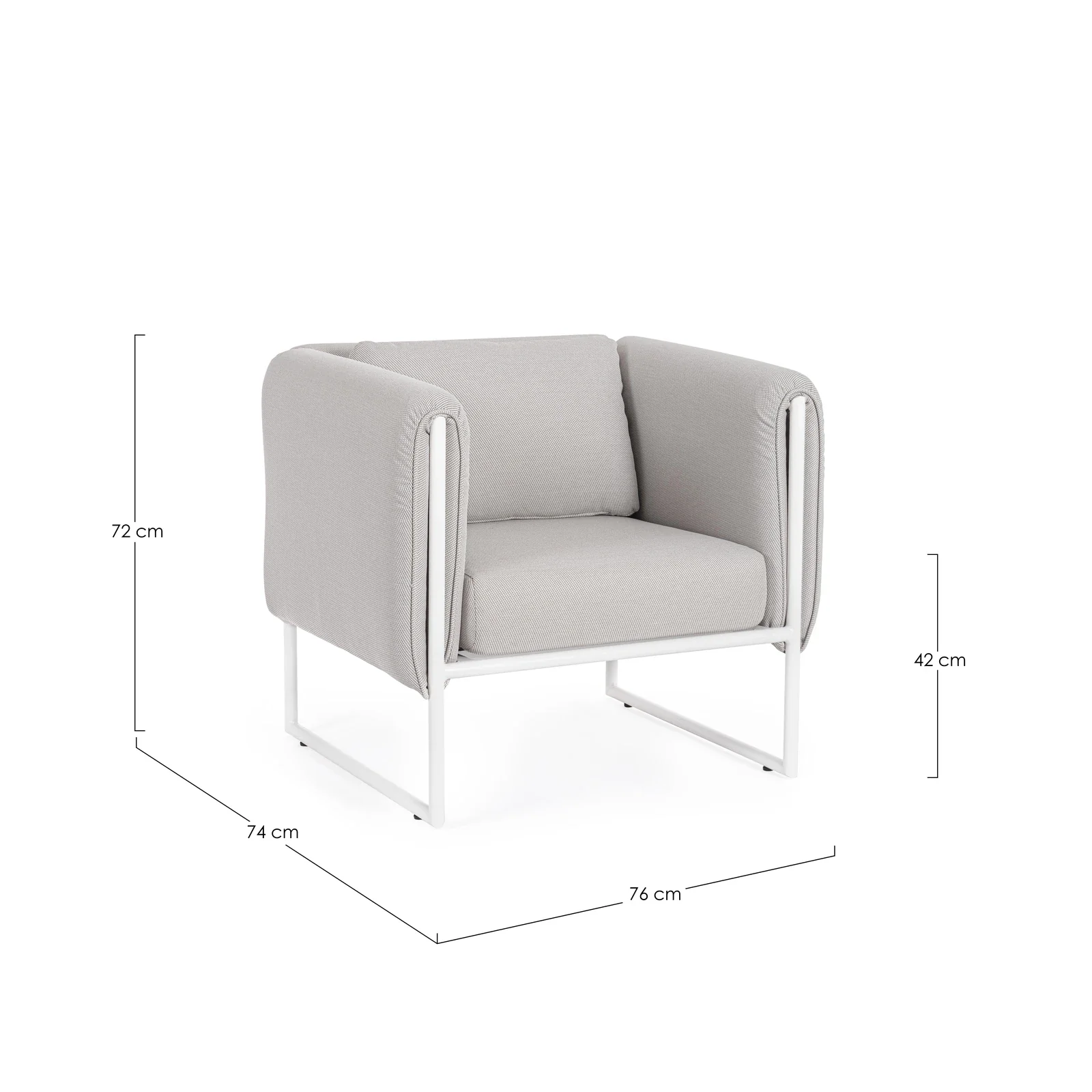 Outdoor Sessel mit Kissen Pixel Sand - Image 4