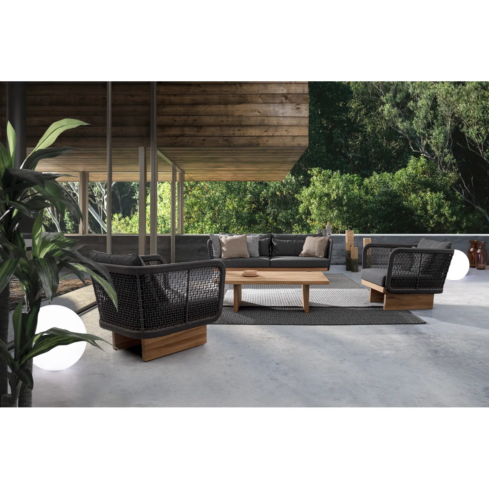 Outdoor Sessel Xylia mit Kissen Dark - Image 6