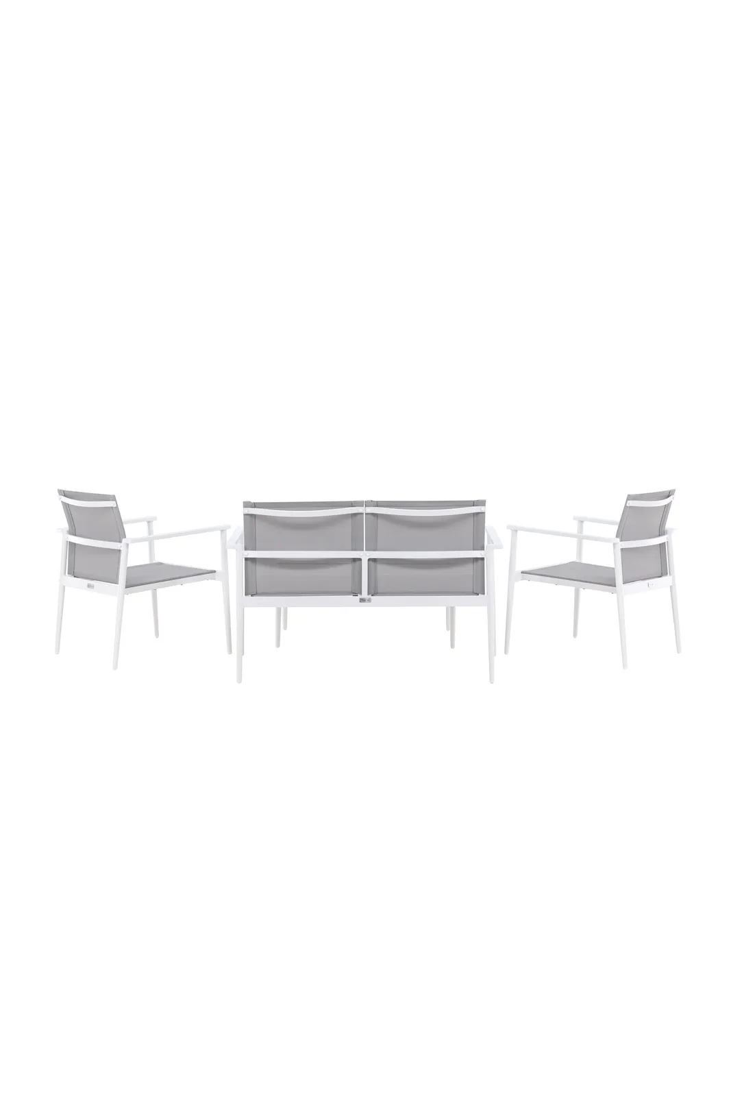 Outdoor Sitzgruppen-Set Break aus Aluminium und Textilene in Weiss und Grau - Image 13