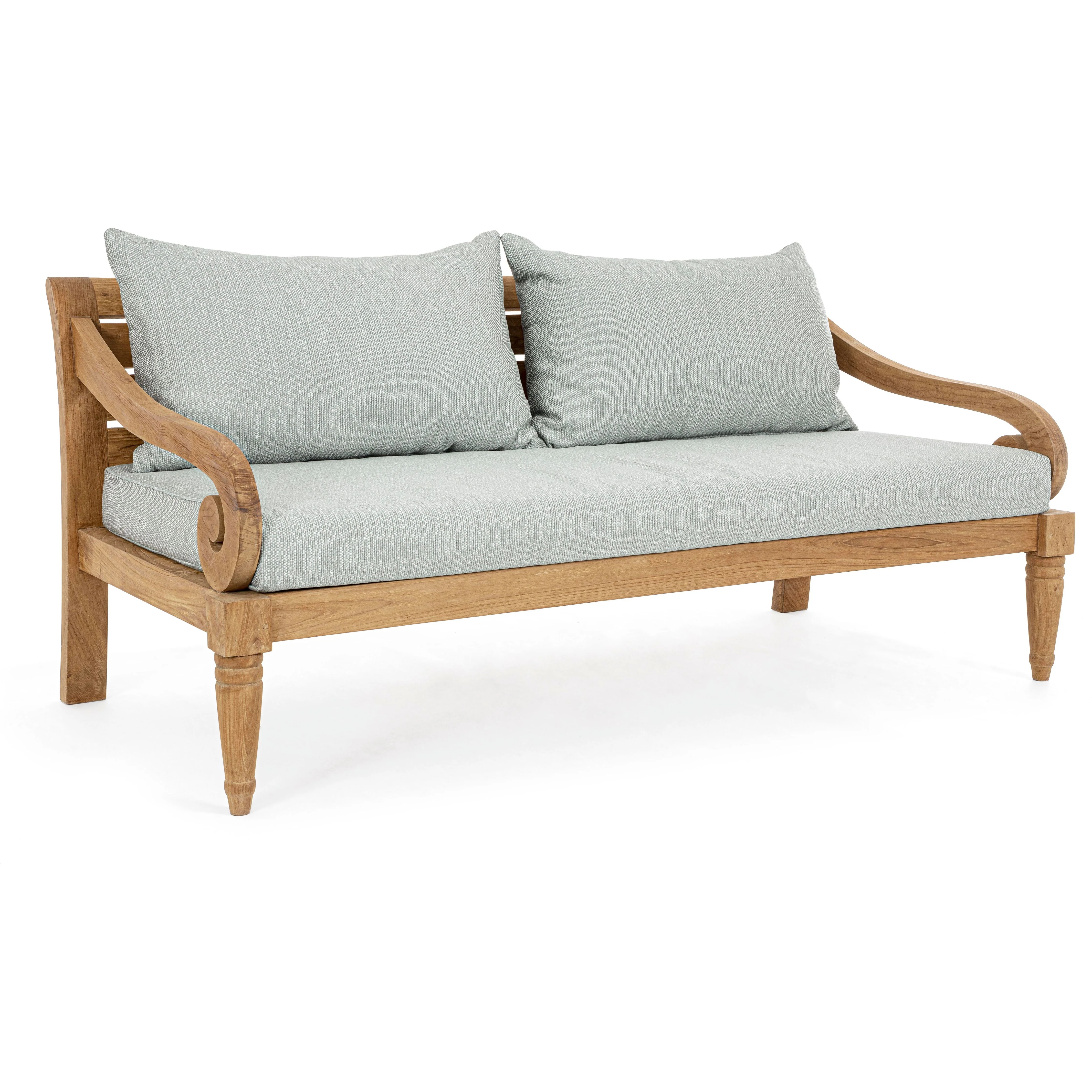 Garten-Sofa 2 bis 3-Sitzer mit Kissen Karuba Aqua - FSC
