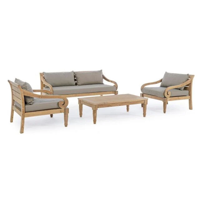 Garten-Sofa 2 bis 3-Sitzer mit Kissen Karuba - FSC - Image 2