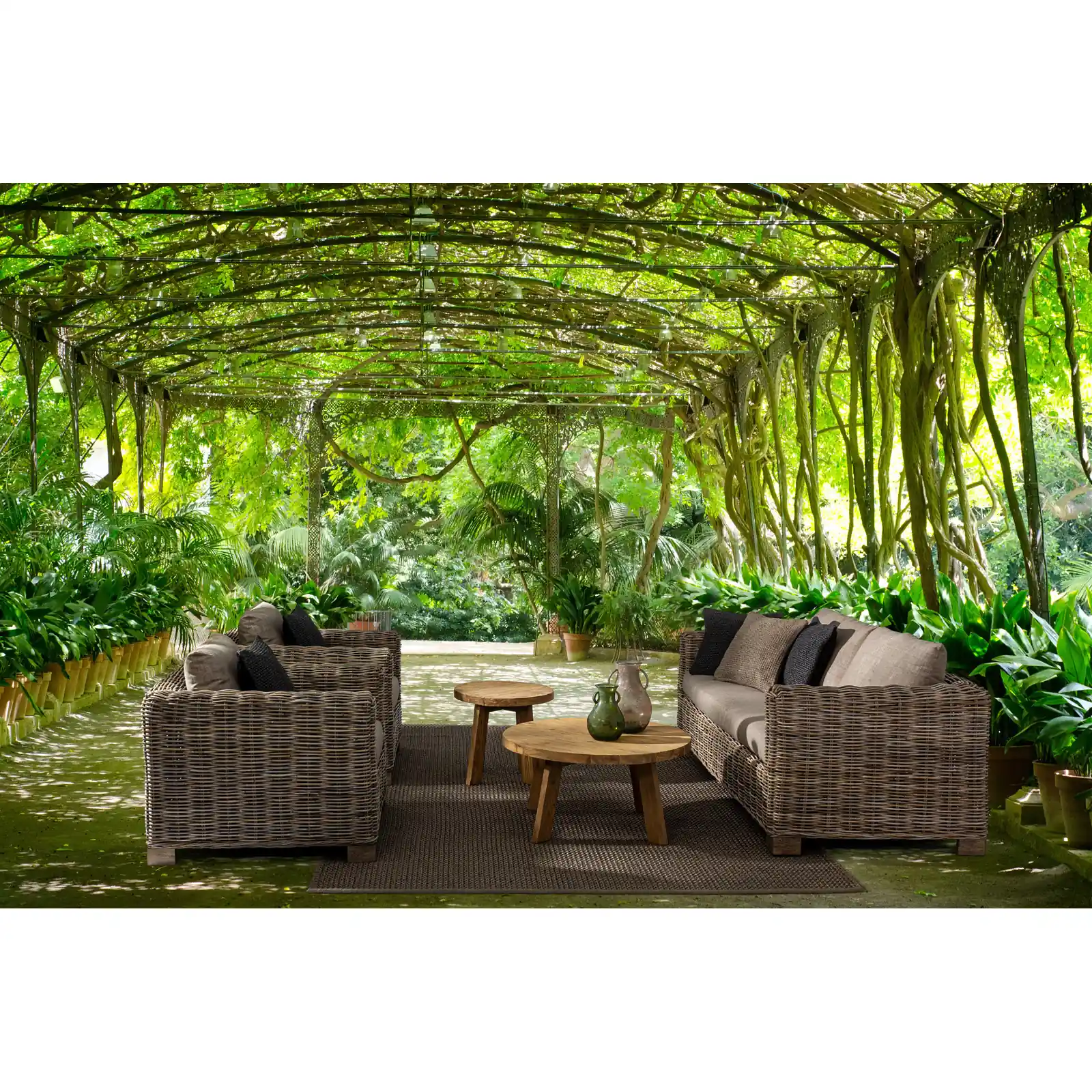 Garten-Sofa 2-Sitzer mit Kissen Fortaleza - Image 4