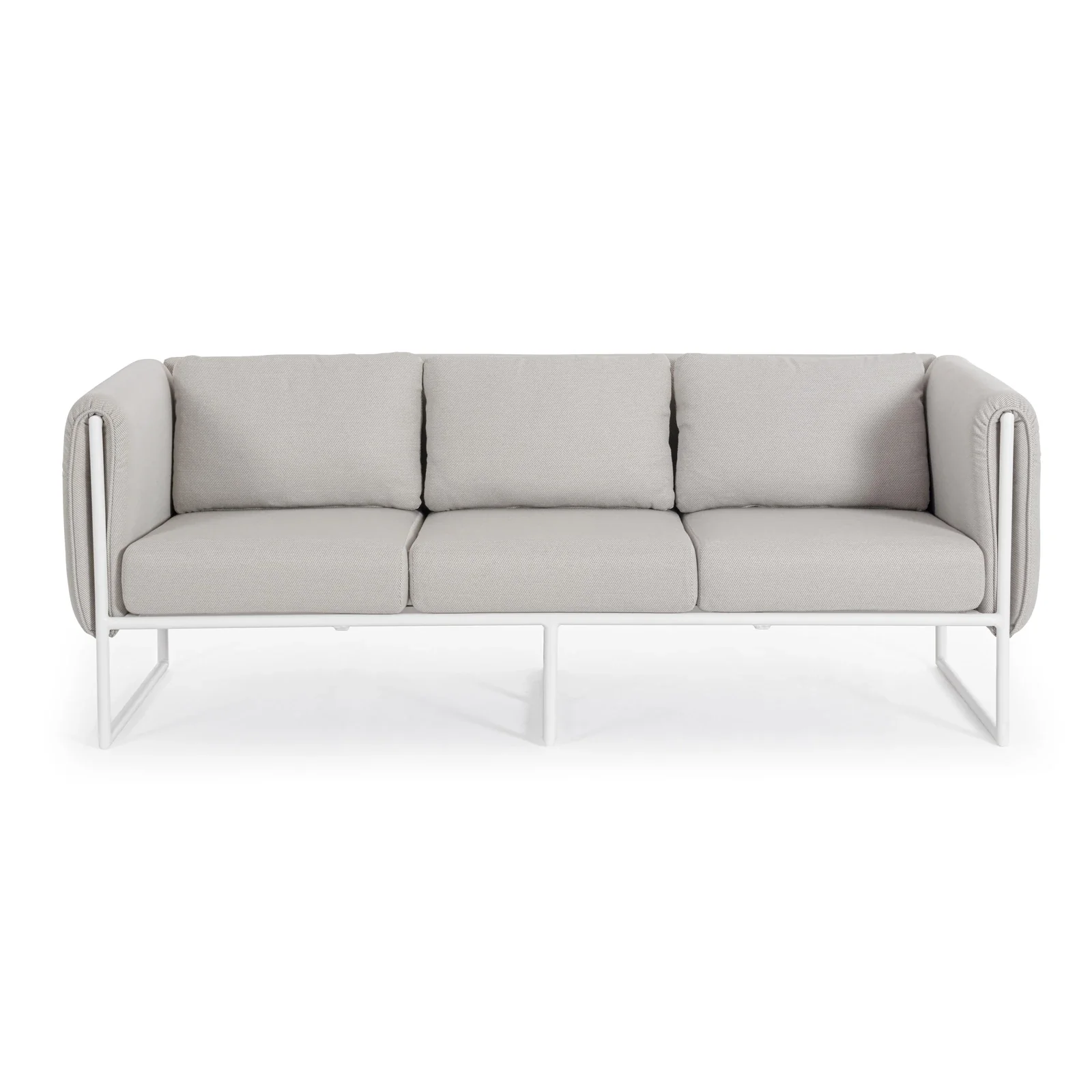 Garten-Sofa 3-Sitzer mit Kissen Pixel Sand - Image 5