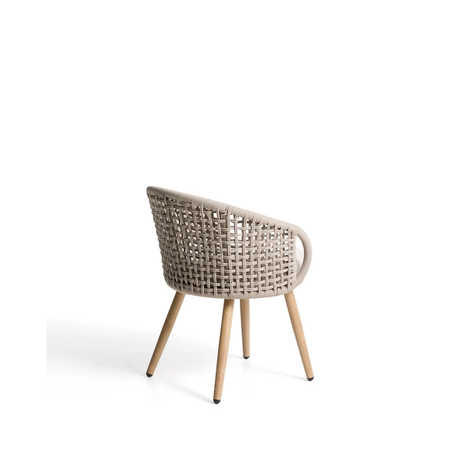 Outdoor-Stuhl Lidario aus Aluminium in Holzoptik und Kunststoffseil in Taupe - Image 9
