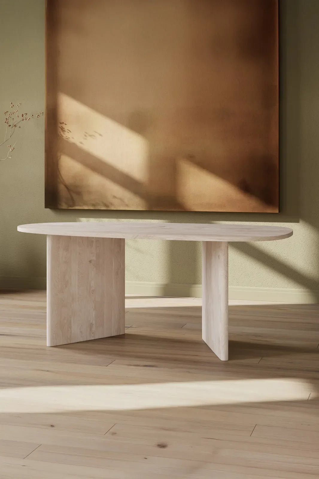 Ovaler Esstisch Grönvik naturfarbend, 90x180x75 cm - Image 2