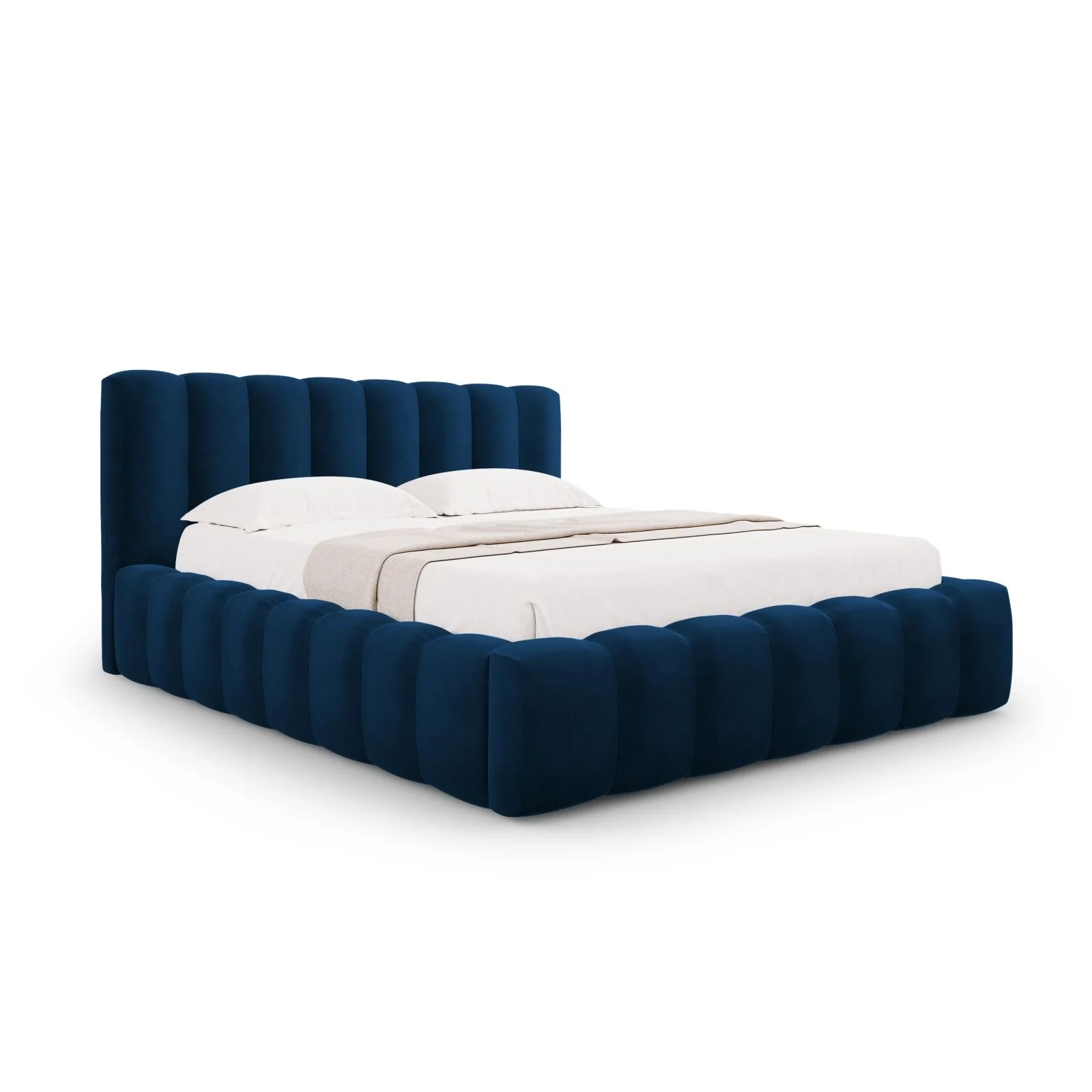 Palma Bett mit Kopfteil und Stauraum aus Samt, 180x200 cm - Image 11