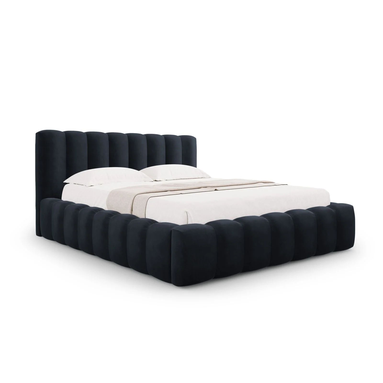 Palma Bett mit Kopfteil und Stauraum aus Samt, 180x200 cm - Image 16