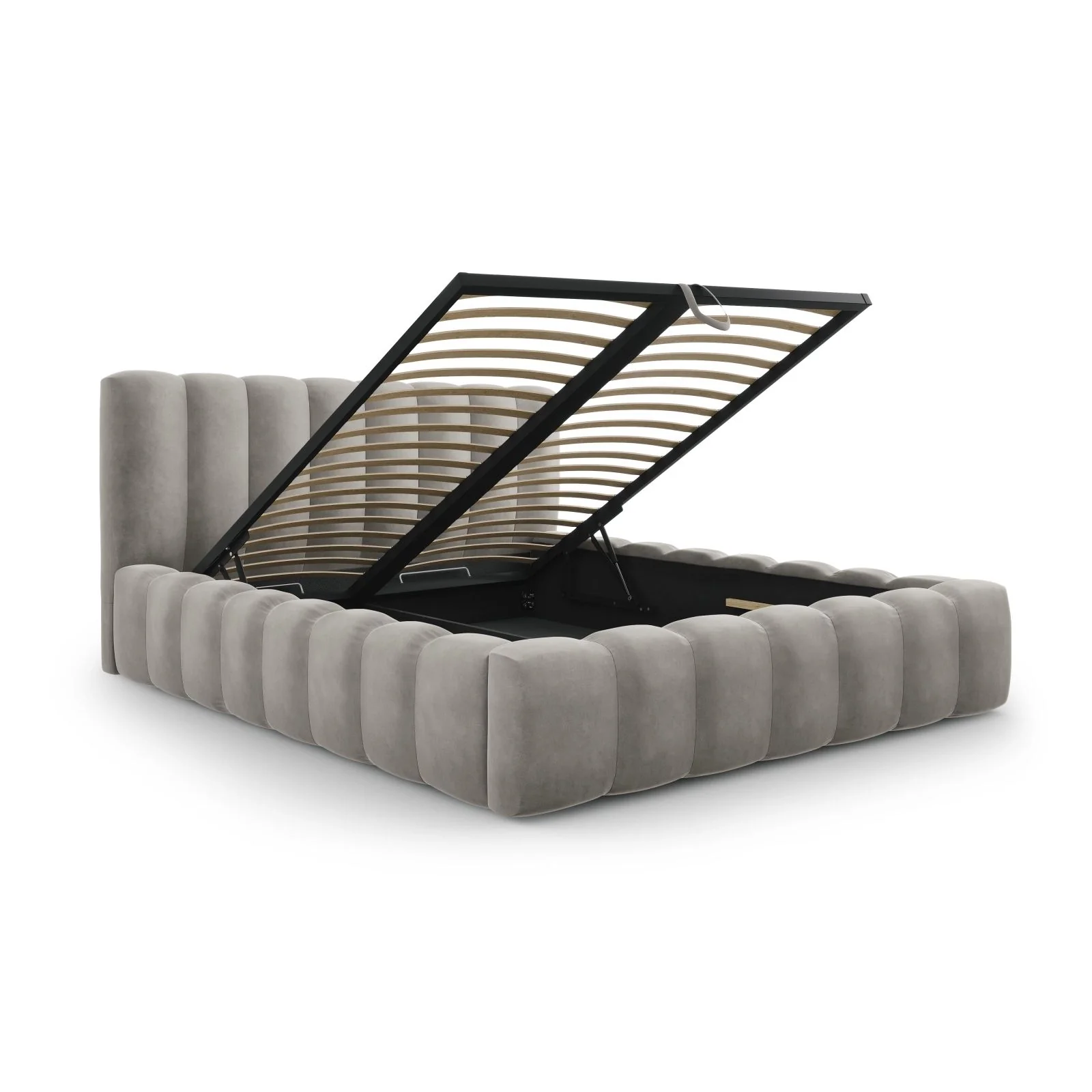Palma Bett mit Kopfteil und Stauraum aus Samt, 180x200 cm - Image 23