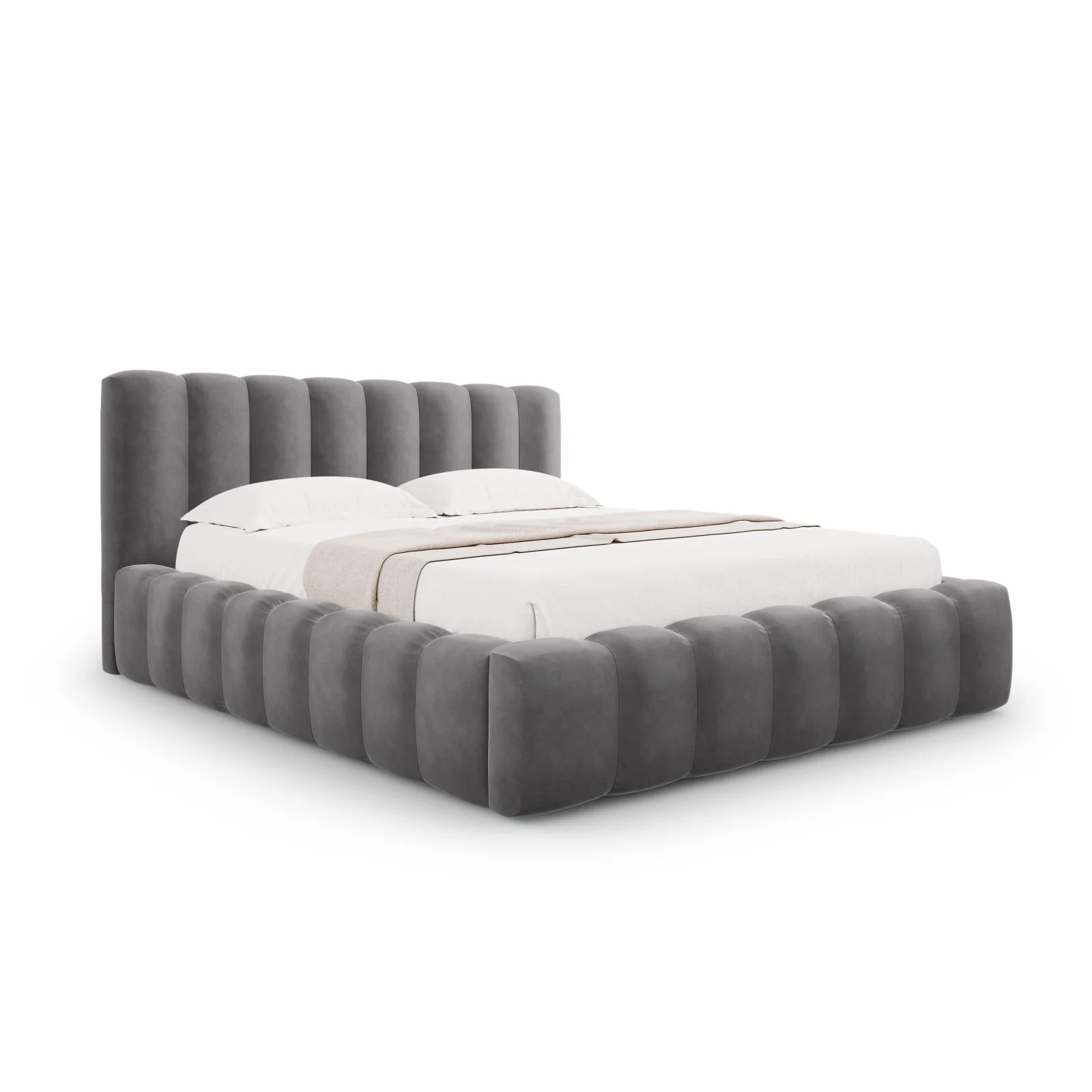 Palma Bett mit Kopfteil und Stauraum aus Samt, 180x200 cm - Image 26