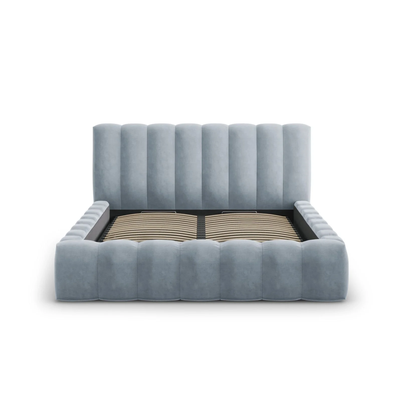Palma Bett mit Kopfteil und Stauraum aus Samt, 180x200 cm - Image 7