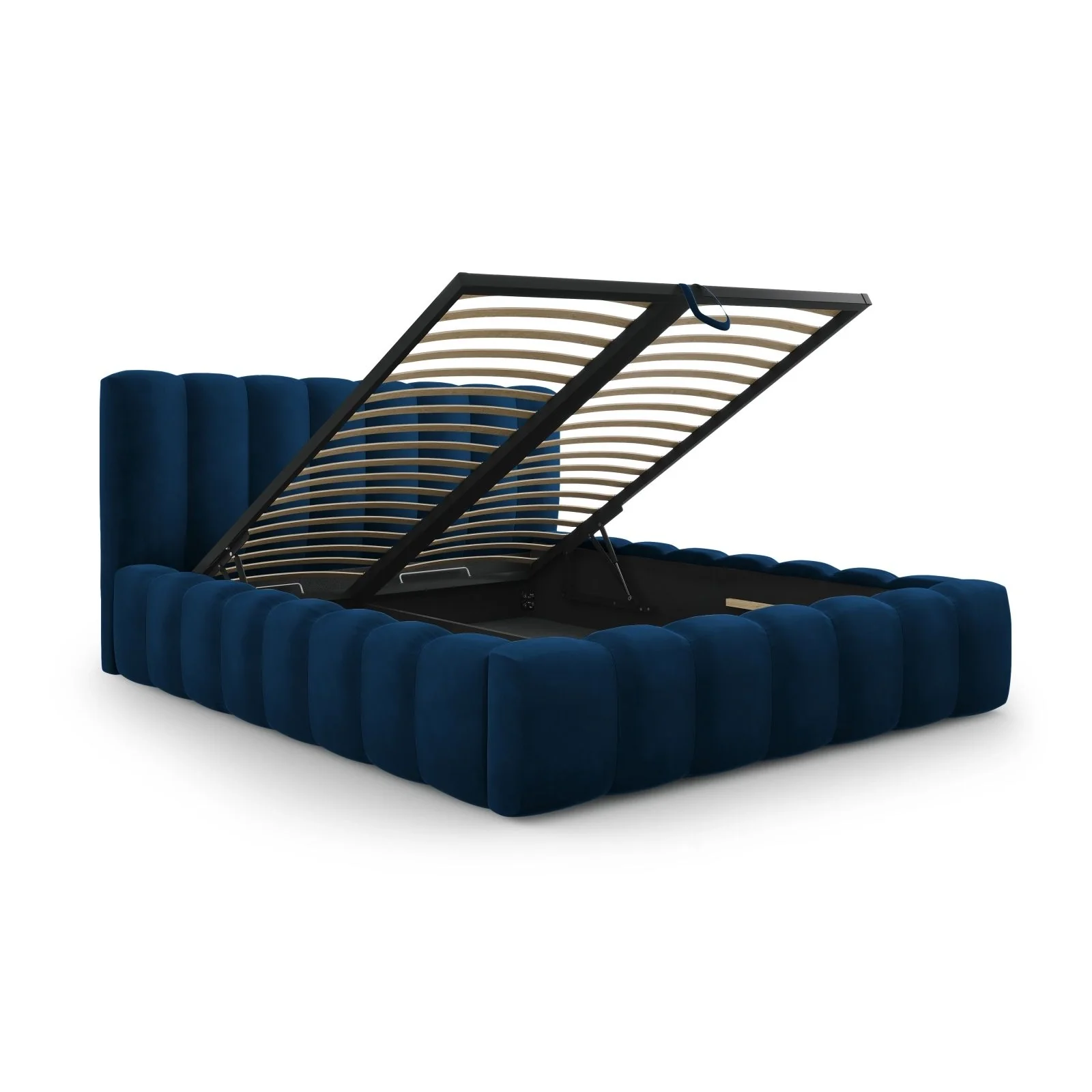 Palma Bett mit Kopfteil und Stauraum aus Samt, 200x200 cm - Image 13