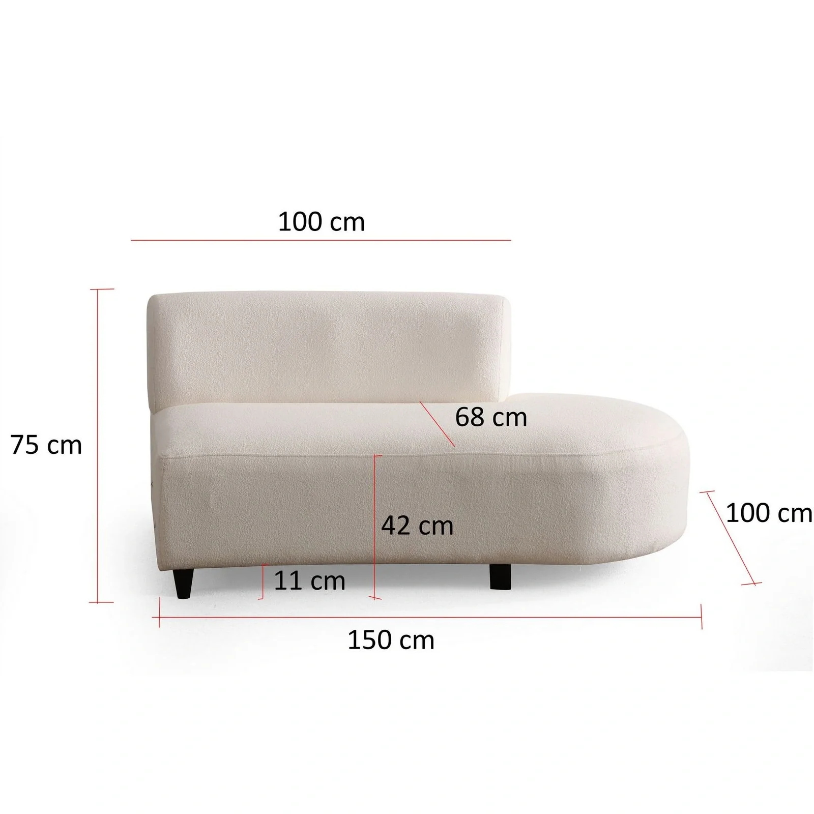 Pars Ecksofa in Creme, 300x100 cm - Image 12