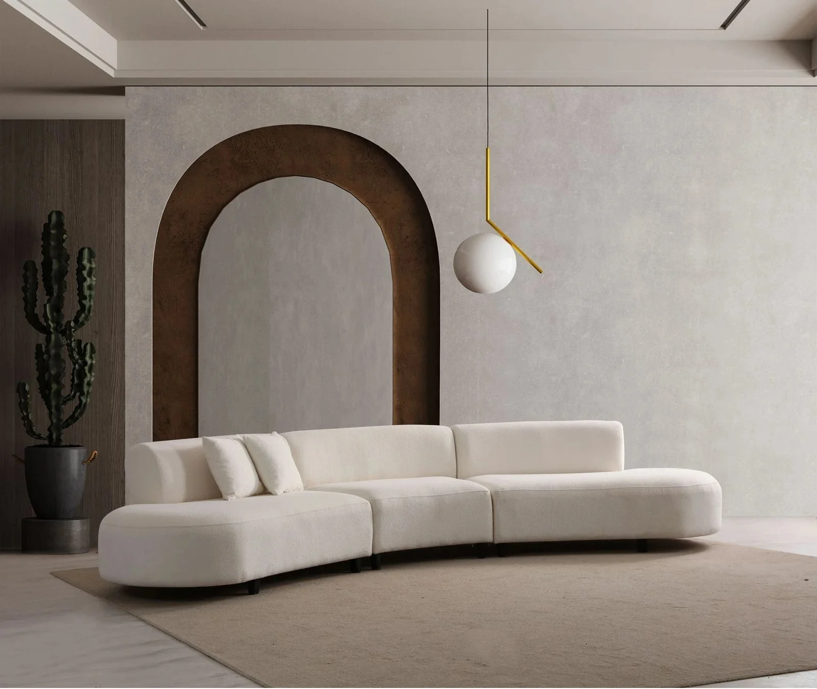 Pars Ecksofa in Creme, 390x100 cm - Image 2