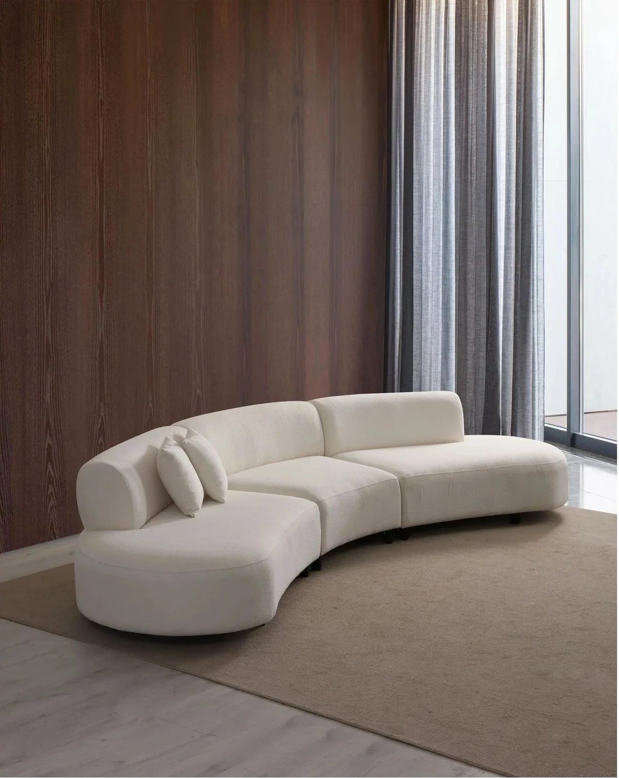 Pars Ecksofa in Creme, 390x100 cm - Image 3